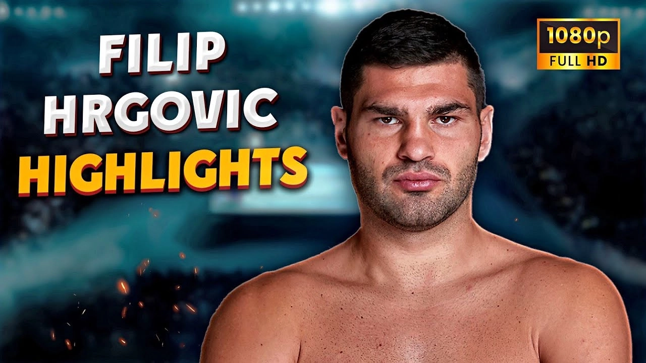 Filip Hrgovic portrait in a video thumbnail with Filip Hrgovic Highlights and 1080p Full HD lettering.