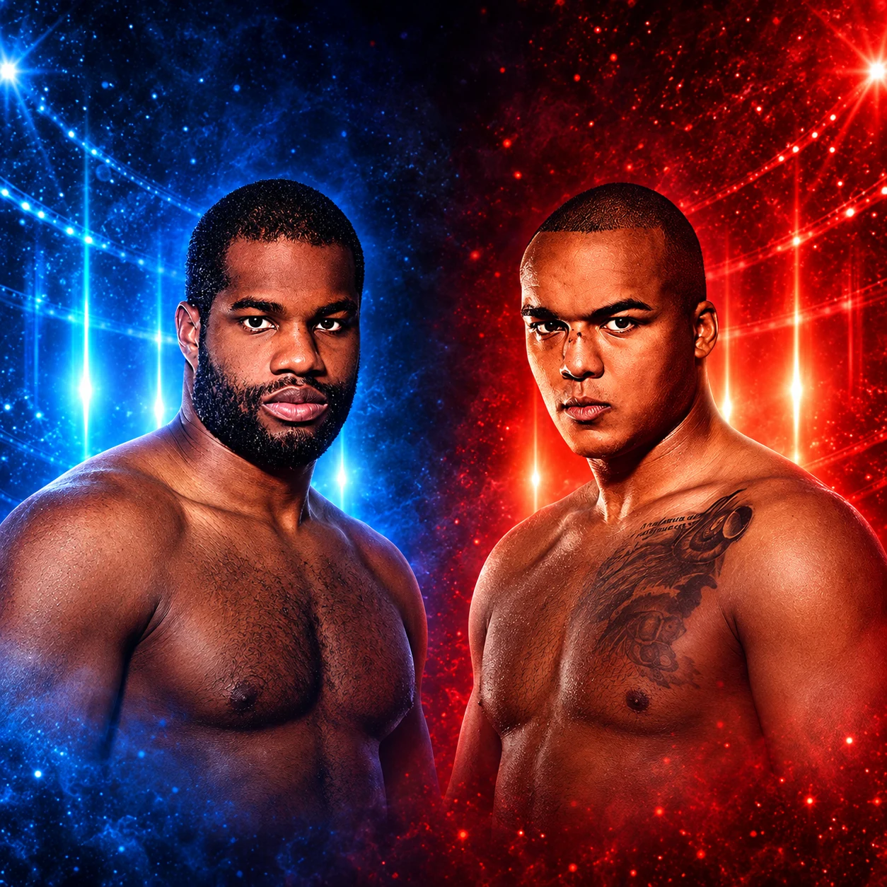 Daniel Dubois and Fabio Wardley in artwork for their October 17 heavyweight rematch.