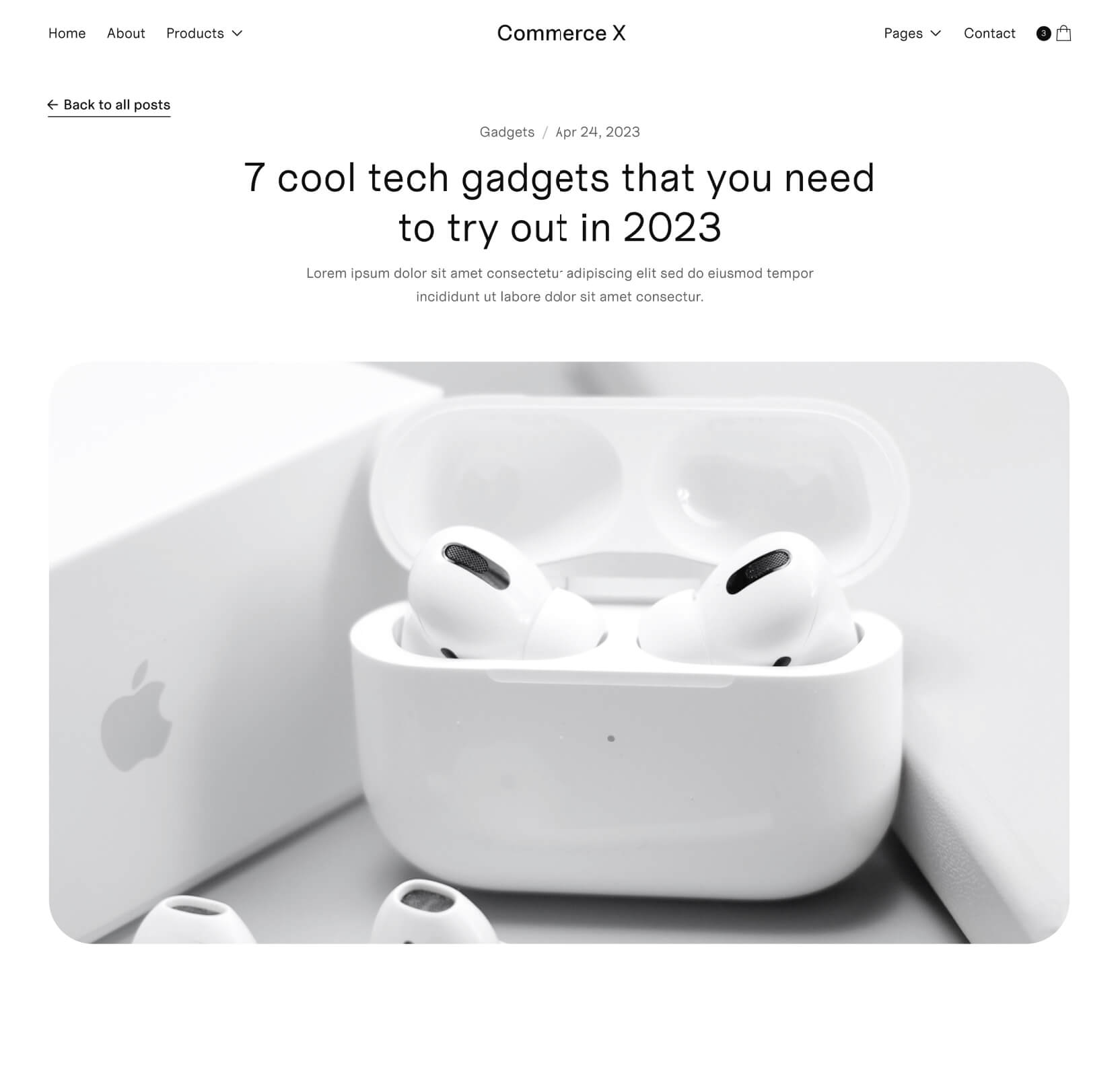 Blog Post - Commerce X Webflow Template