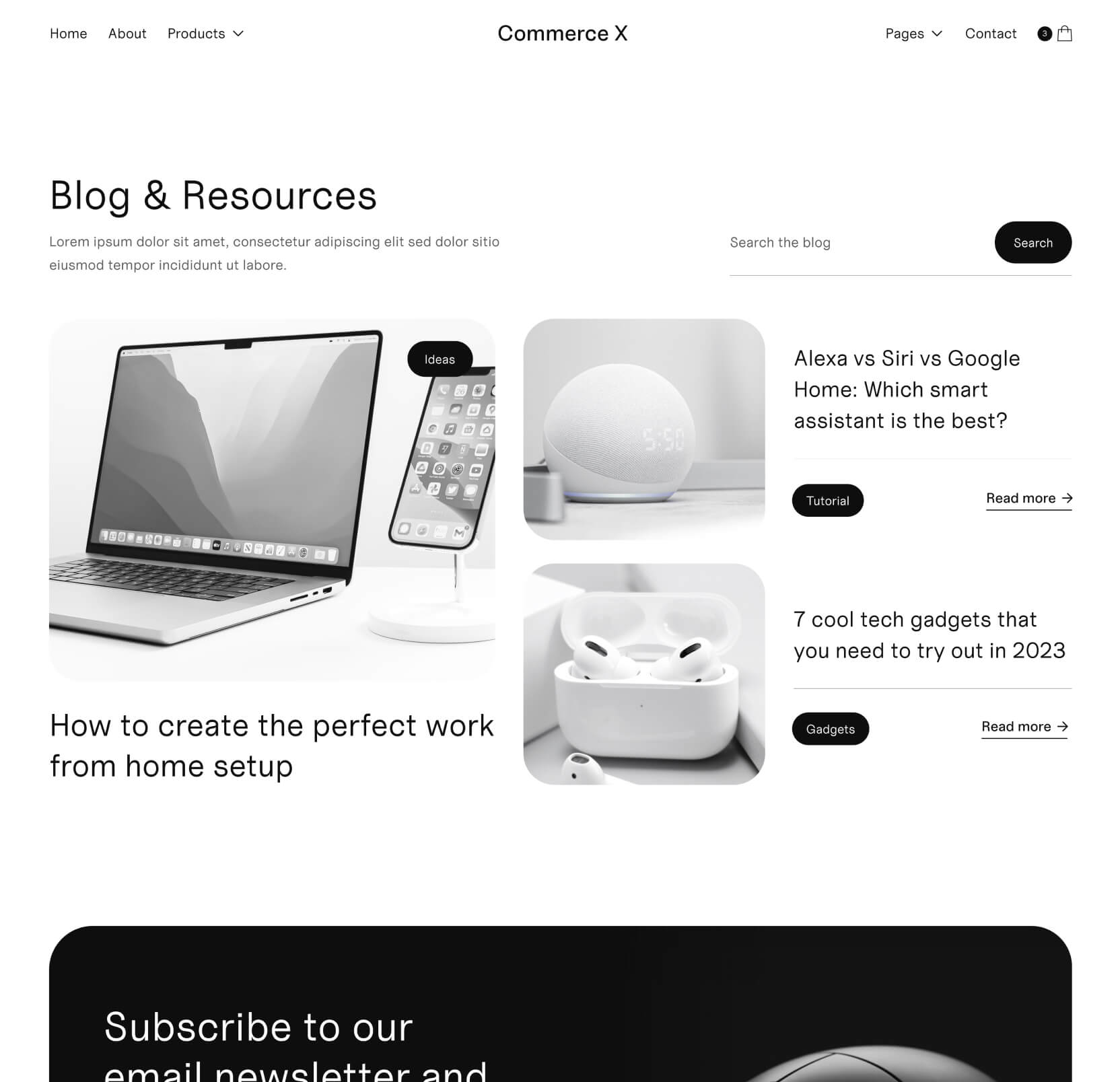 Blog V1 - Commerce X Webflow Template