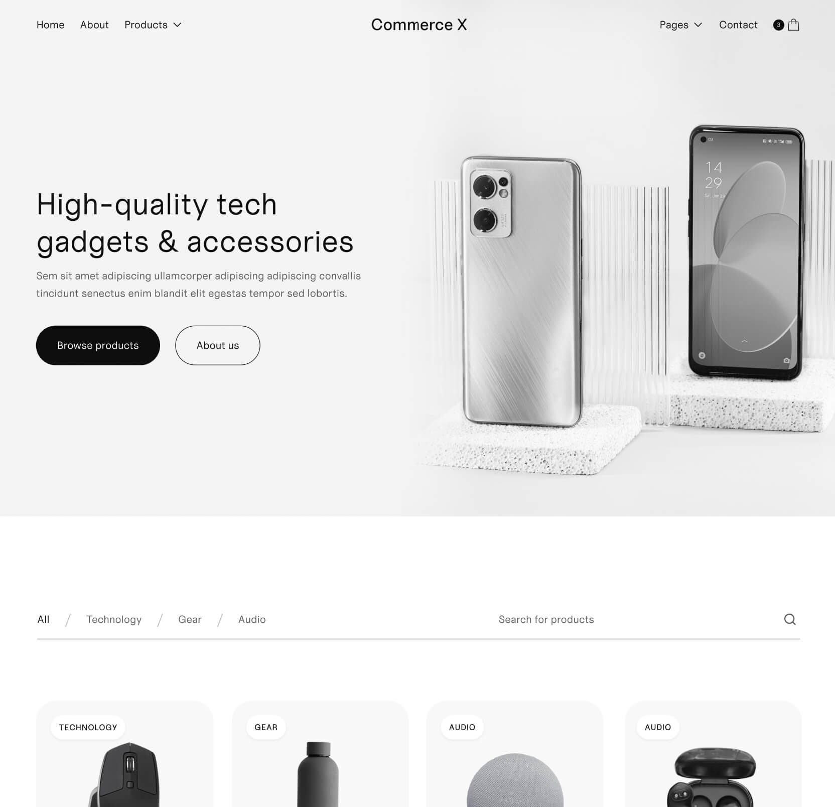 Home V3 - Commerce X Webflow Template