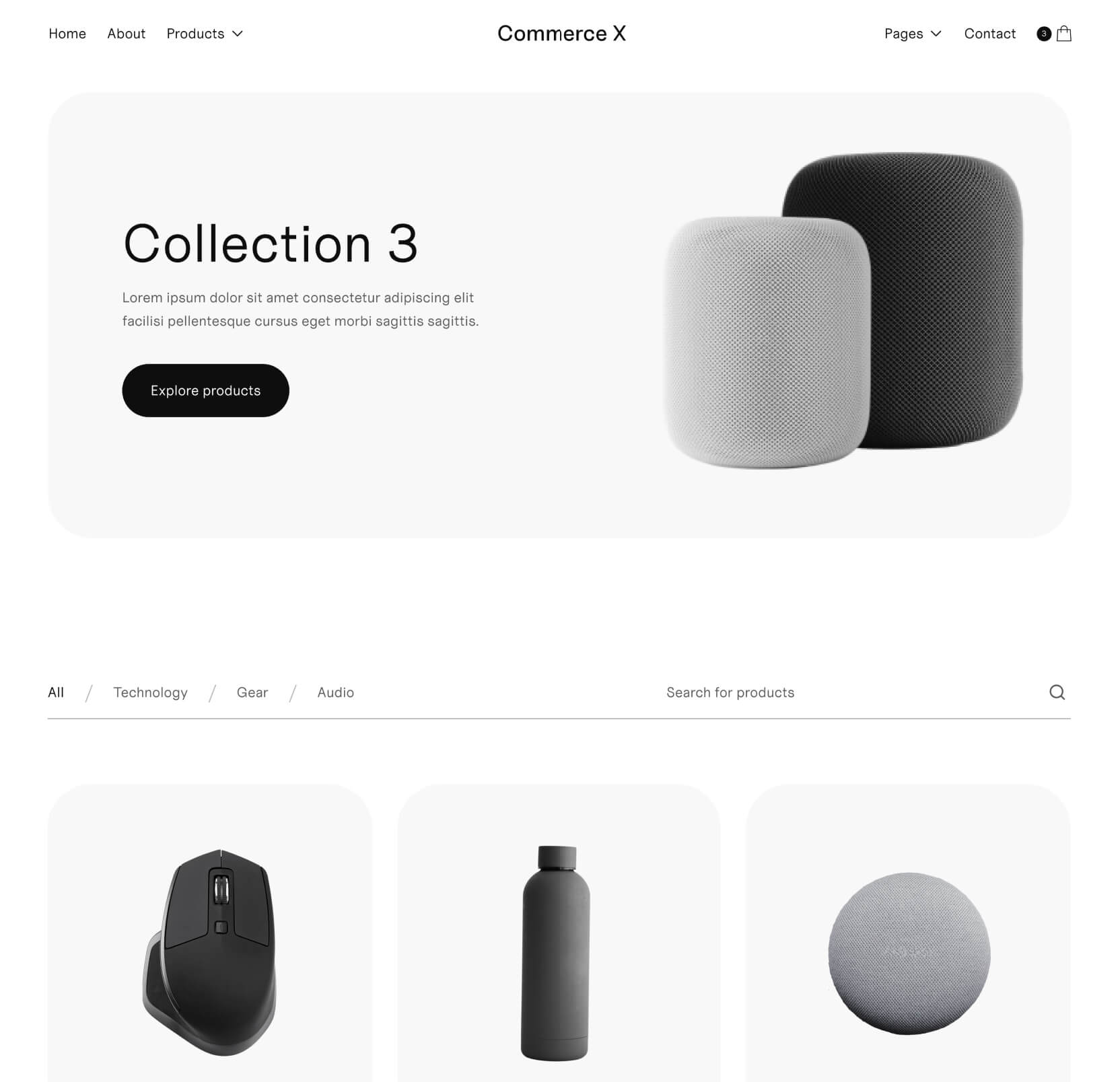 Collection V3 - Commerce X Webflow Template
