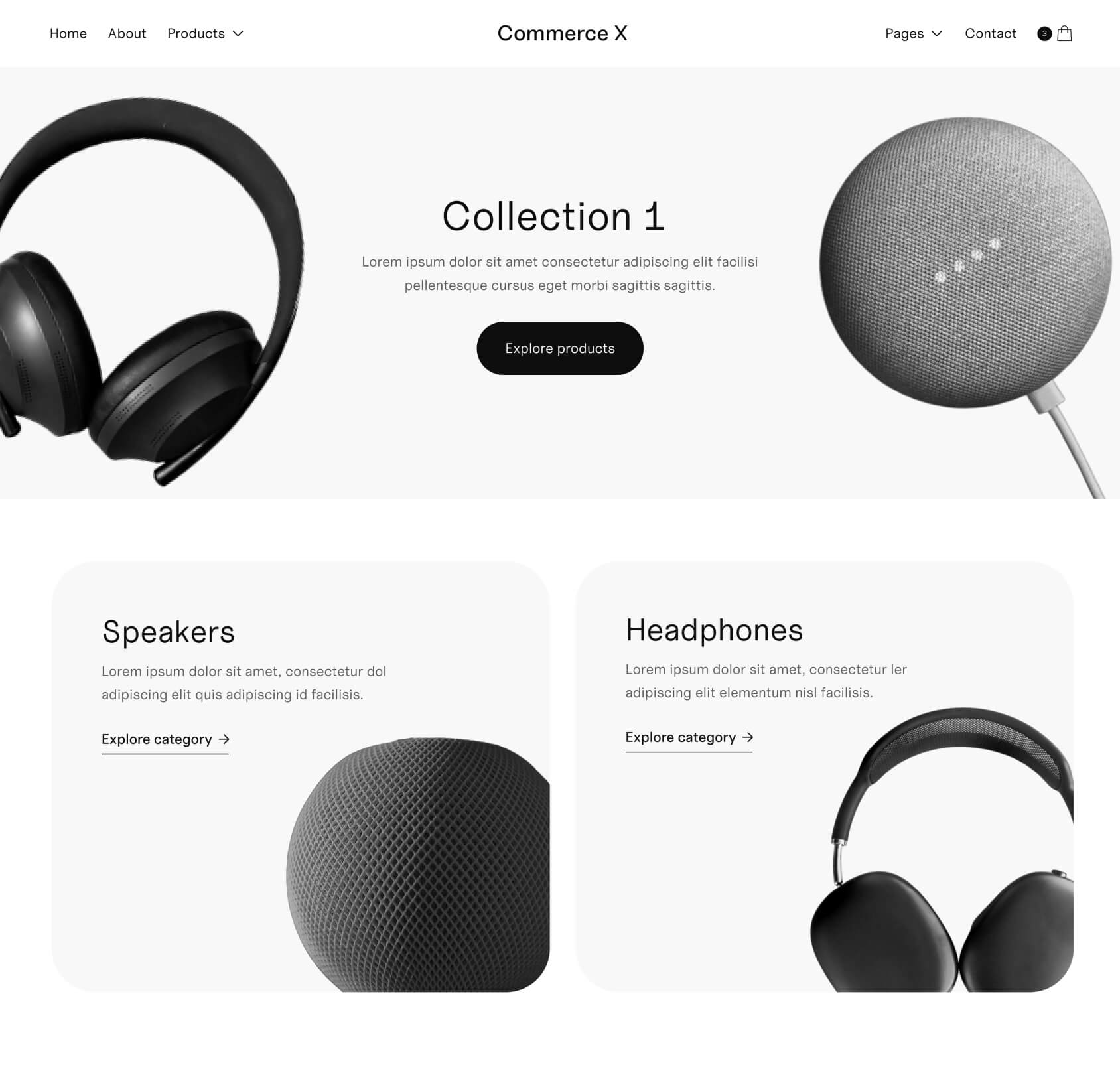 Collection V1 - Commerce X Webflow Template