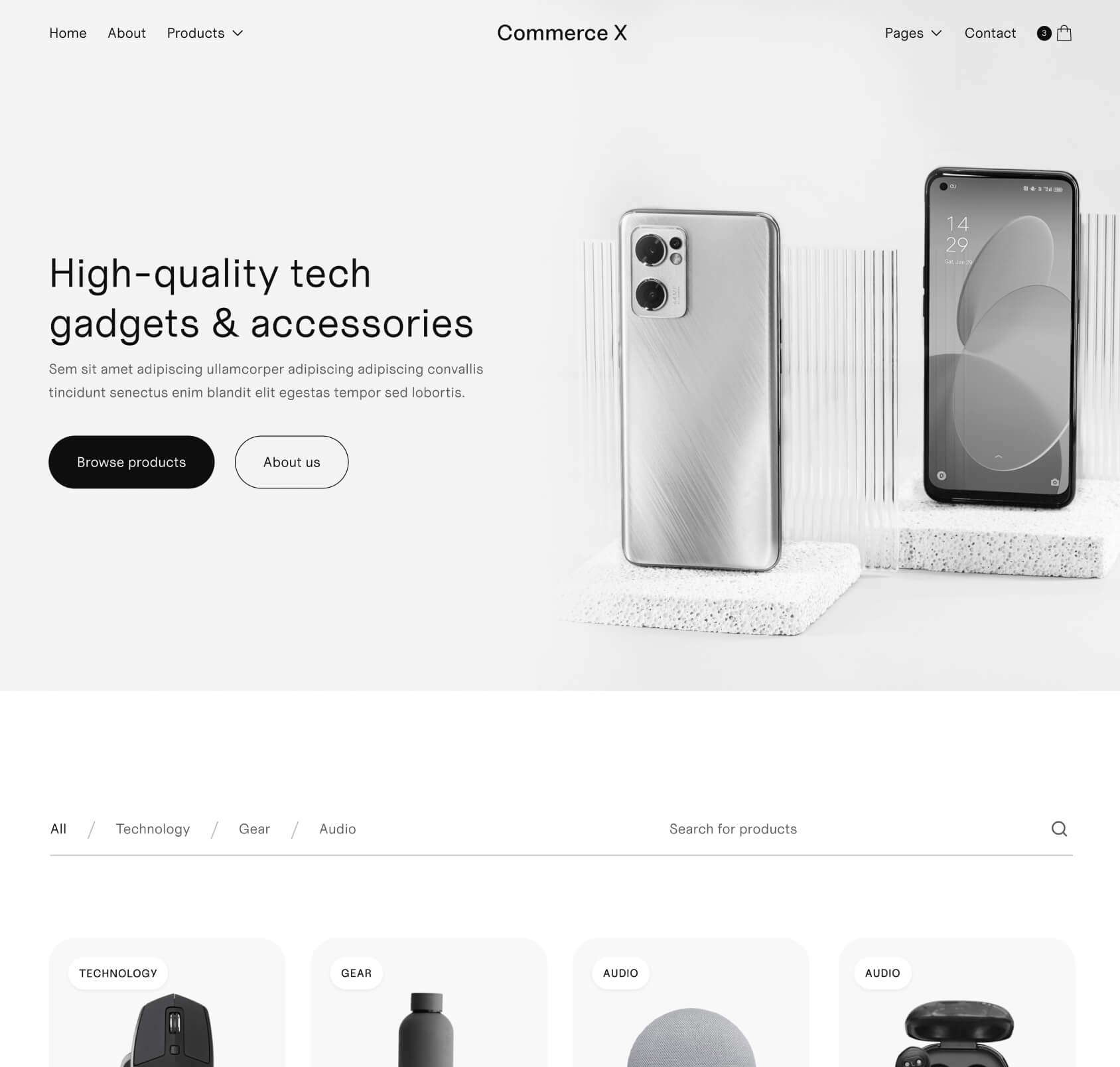 Home V3 - Commerce X Webflow Template