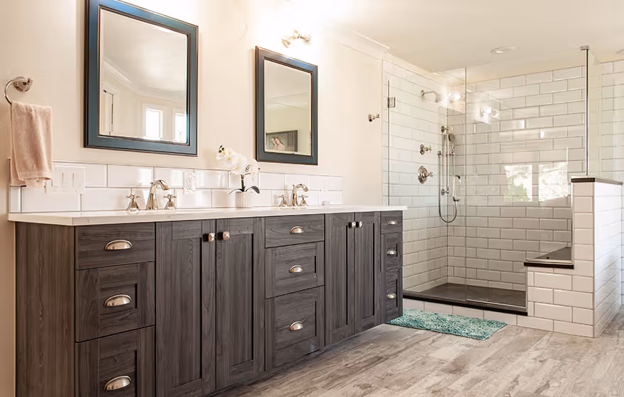 Textured melamine bathroom