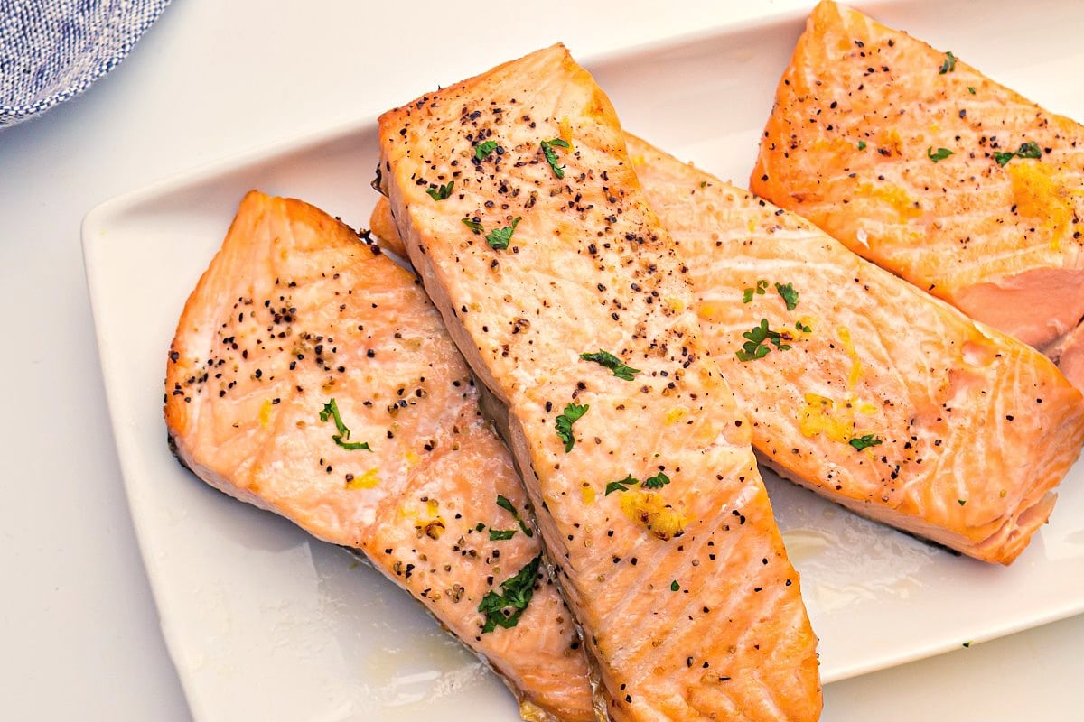 South Beach Lemon Garlic Grilled Or Baked Salmon