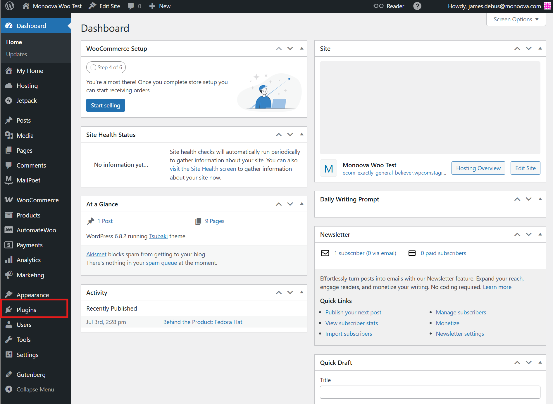 WooCommerce Monoova Plugin installationn