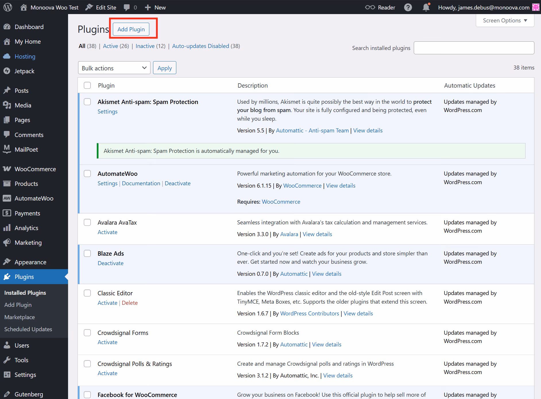 WooCommerce Monoova Plugin installation