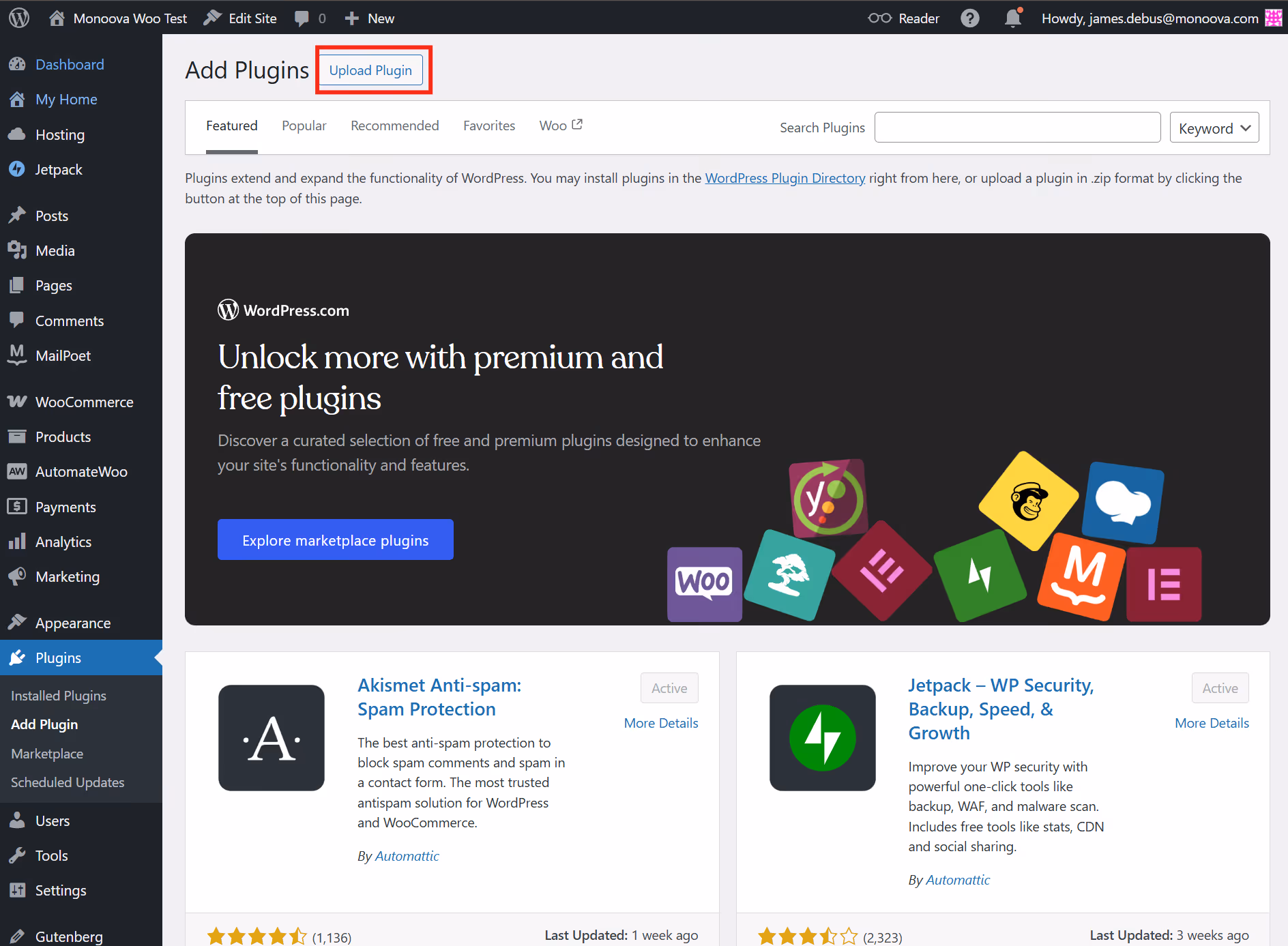 WooCommerce Monoova Plugin installation