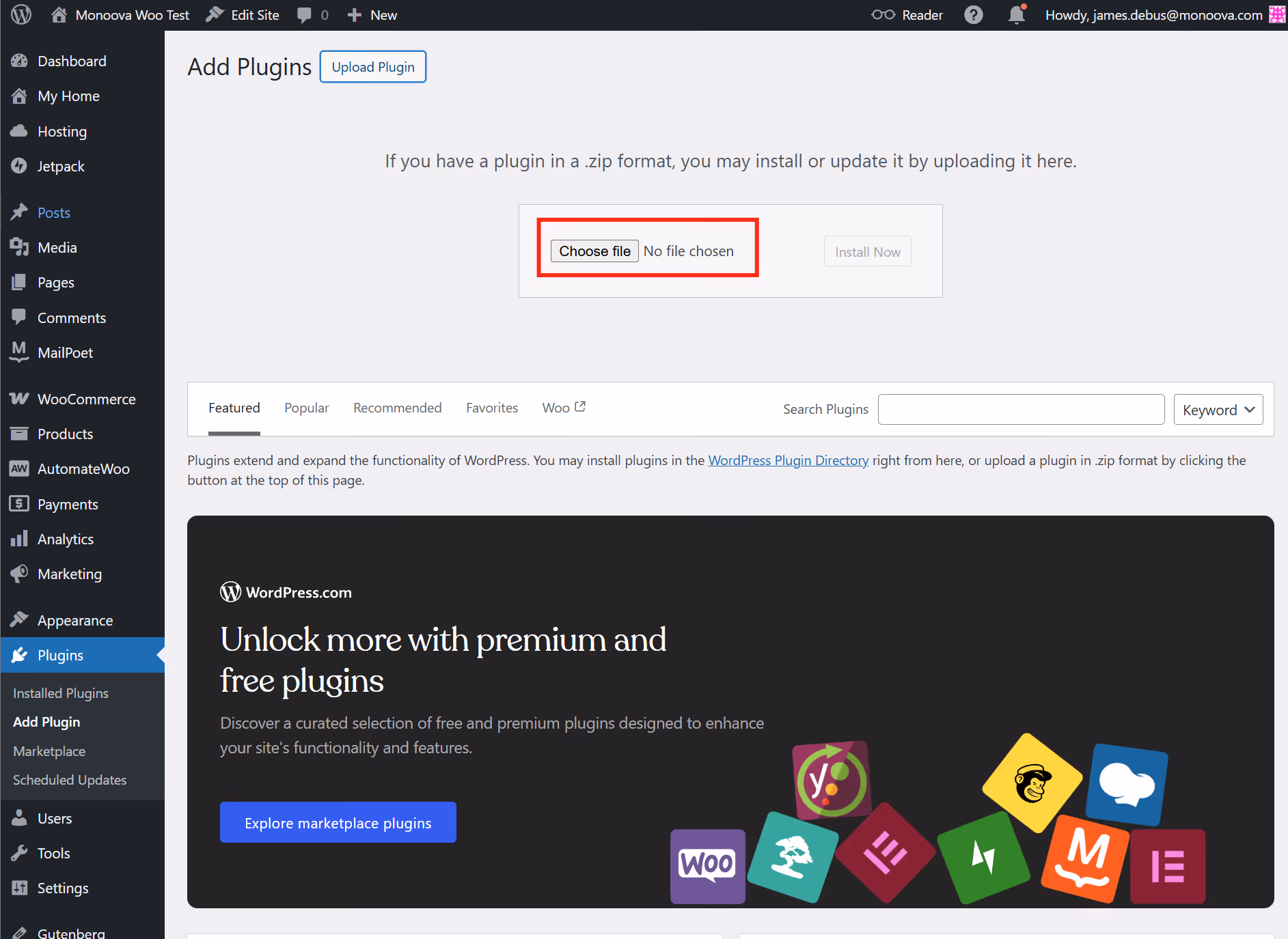 WooCommerce Monoova Plugin installation