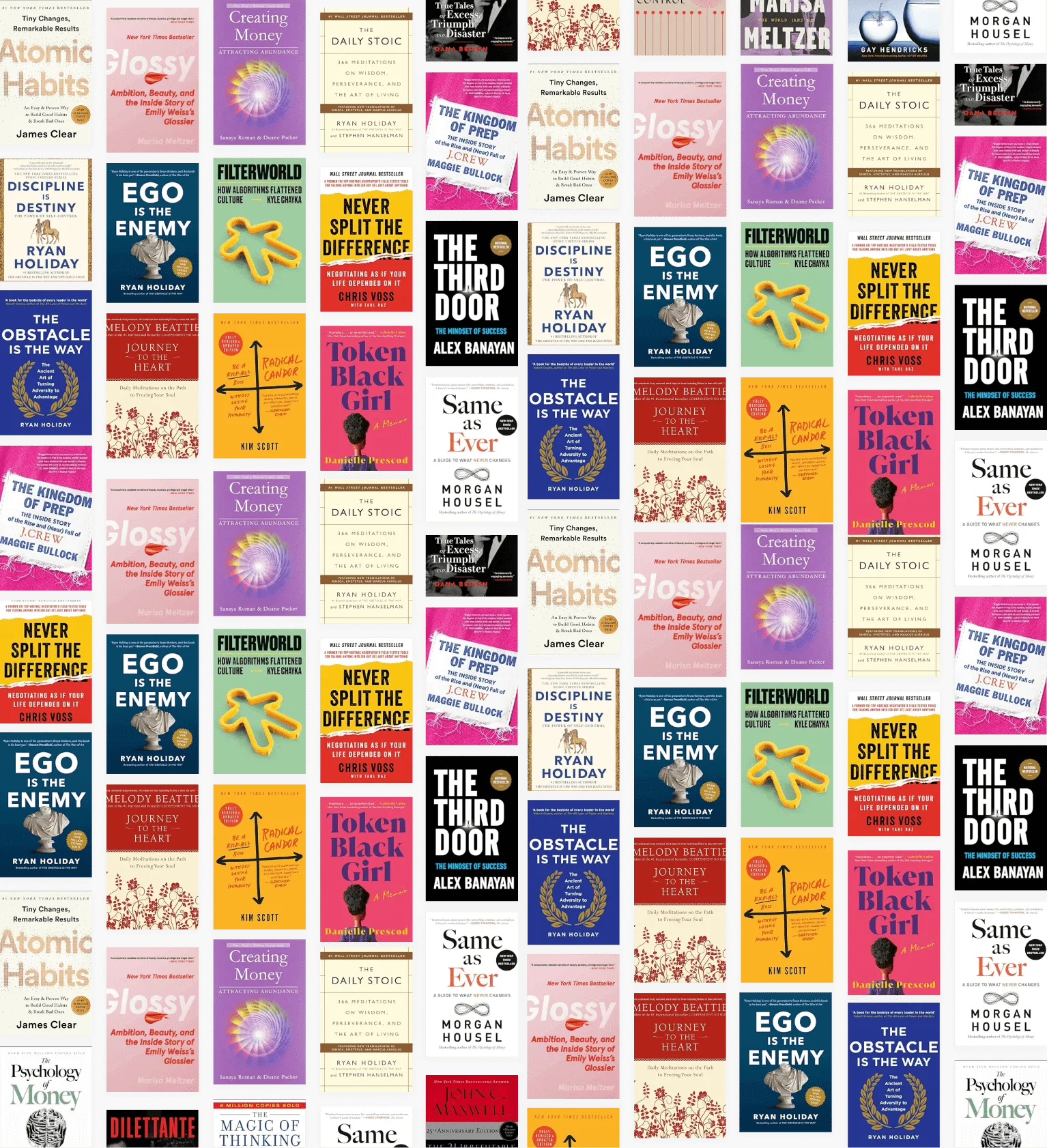 a collage of business cards in different colors
