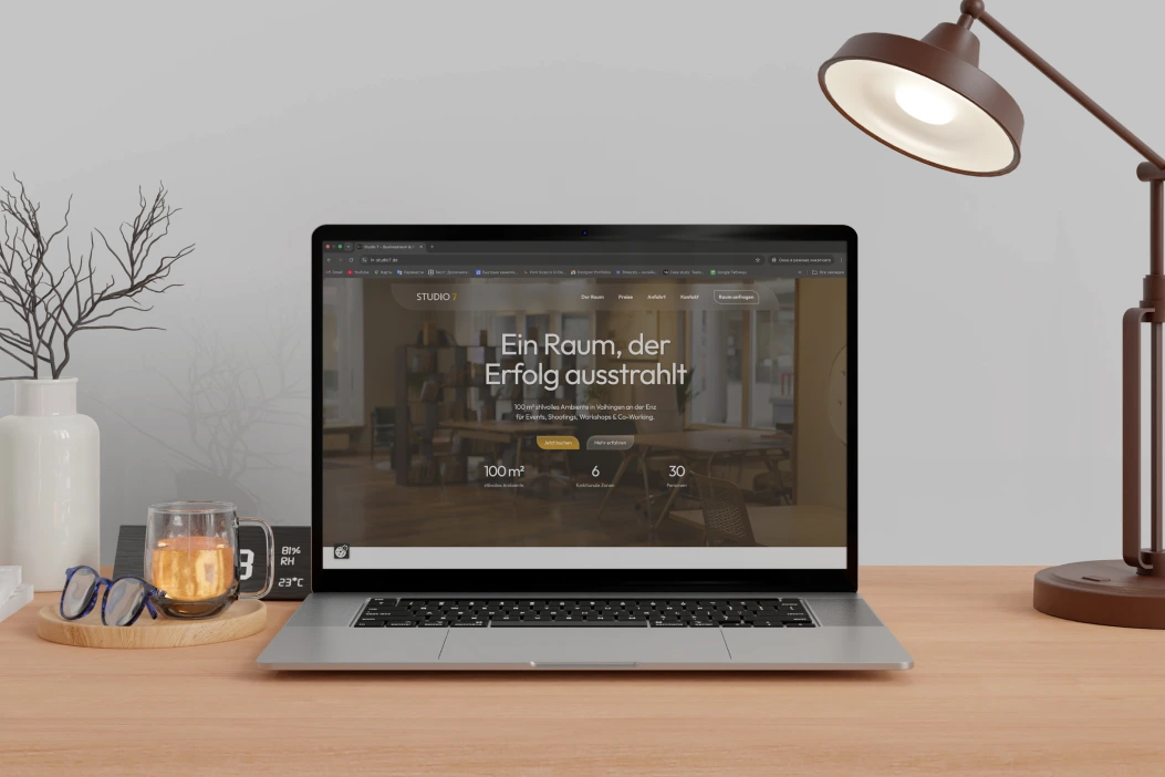 Website für die Vermietung von Businessräumen