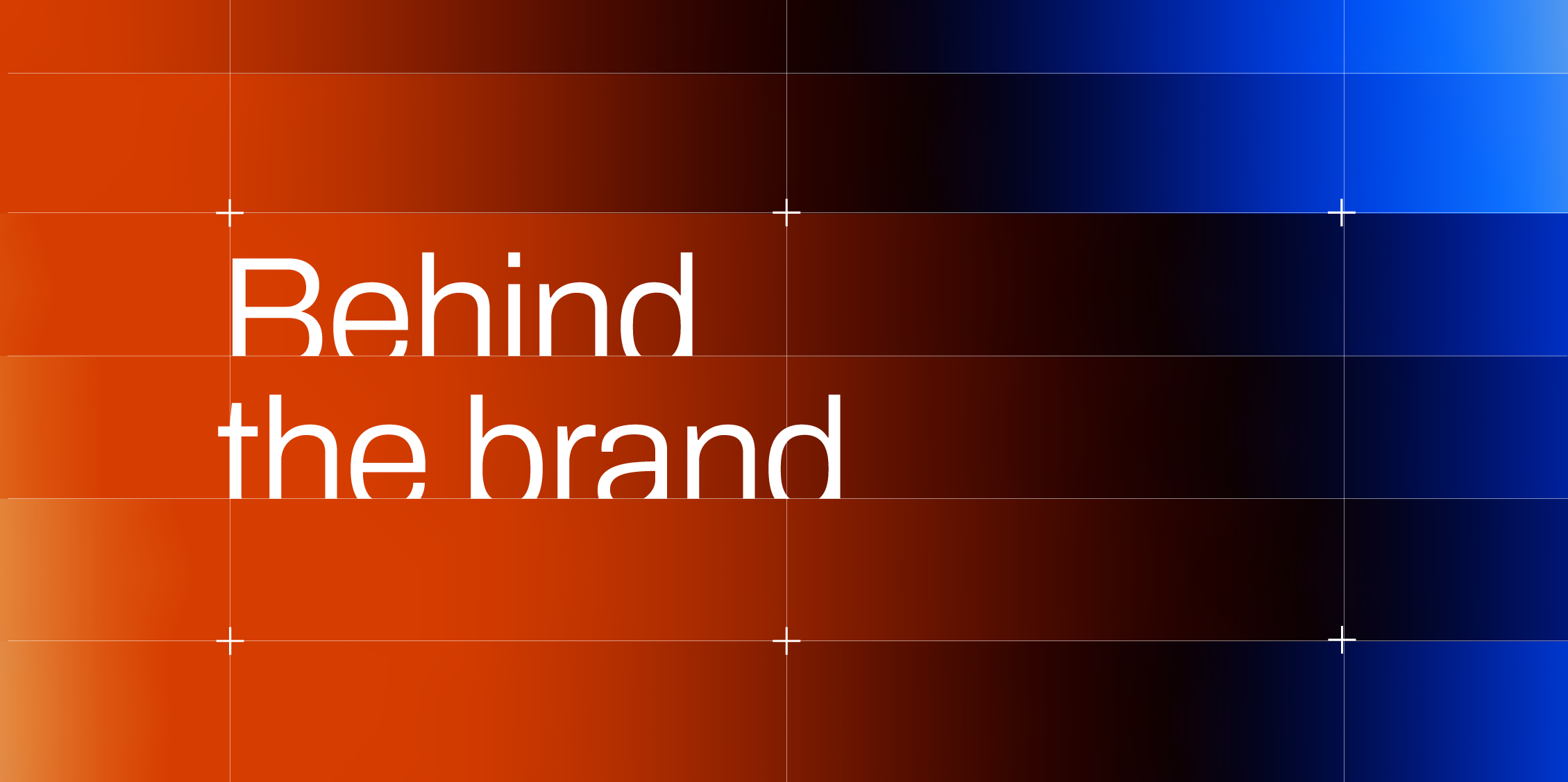 Blog post cover image: "Behind the brand" 