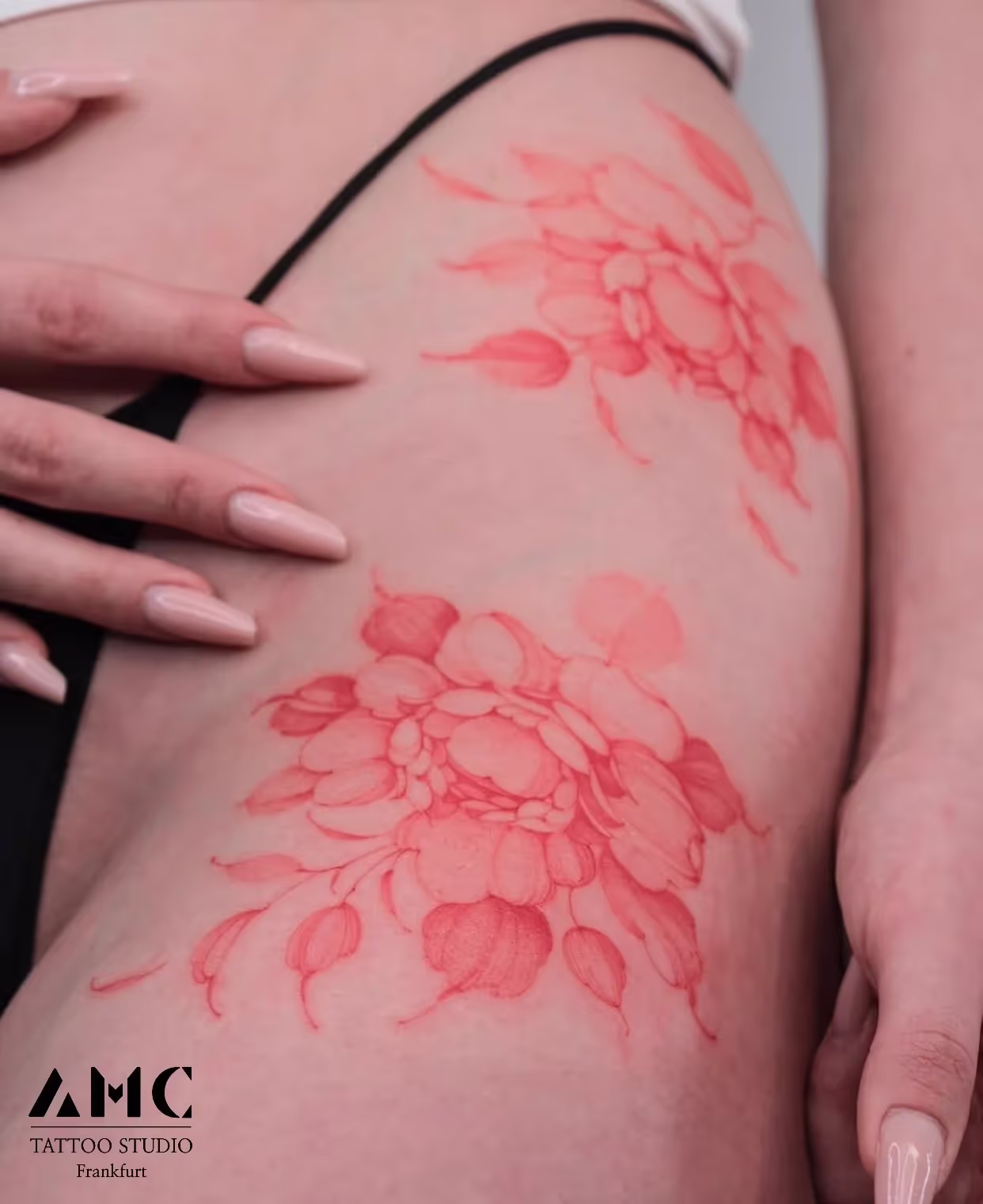 Fineline flower tattoo - flowers