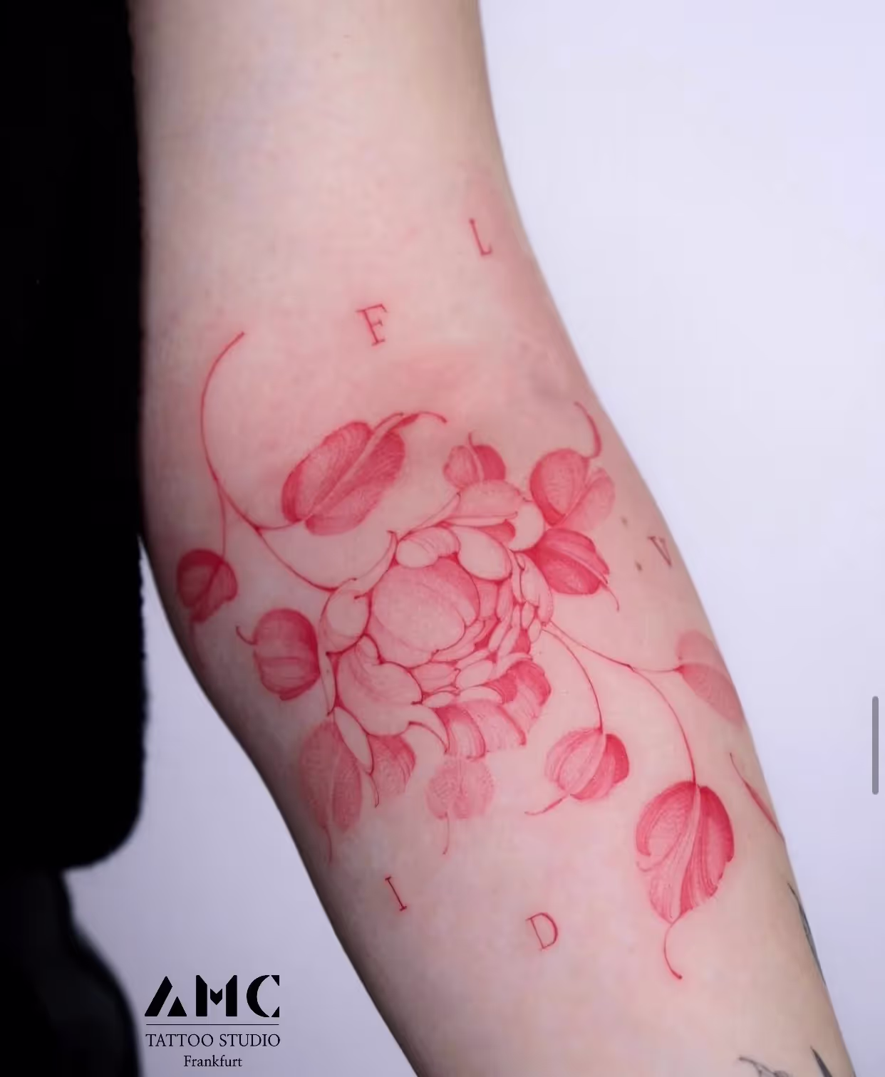 Fineline flower tattoo - flowers