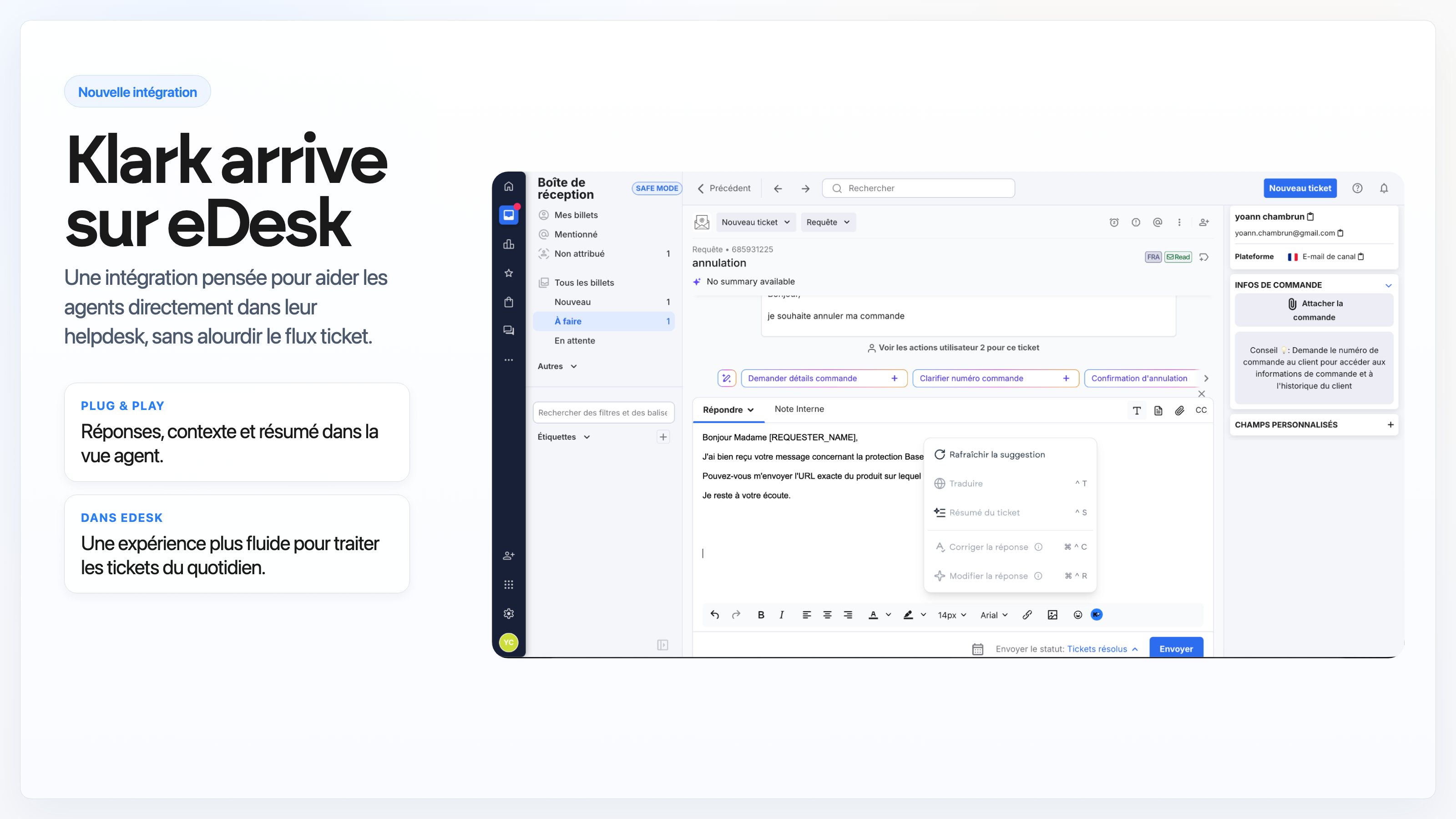 Illustration of Klark's launch on eDesk