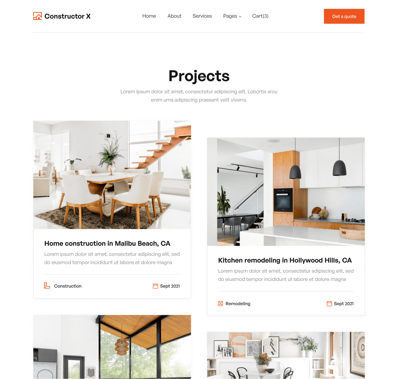 Constructor X - Projects page - Construction Webflow Template