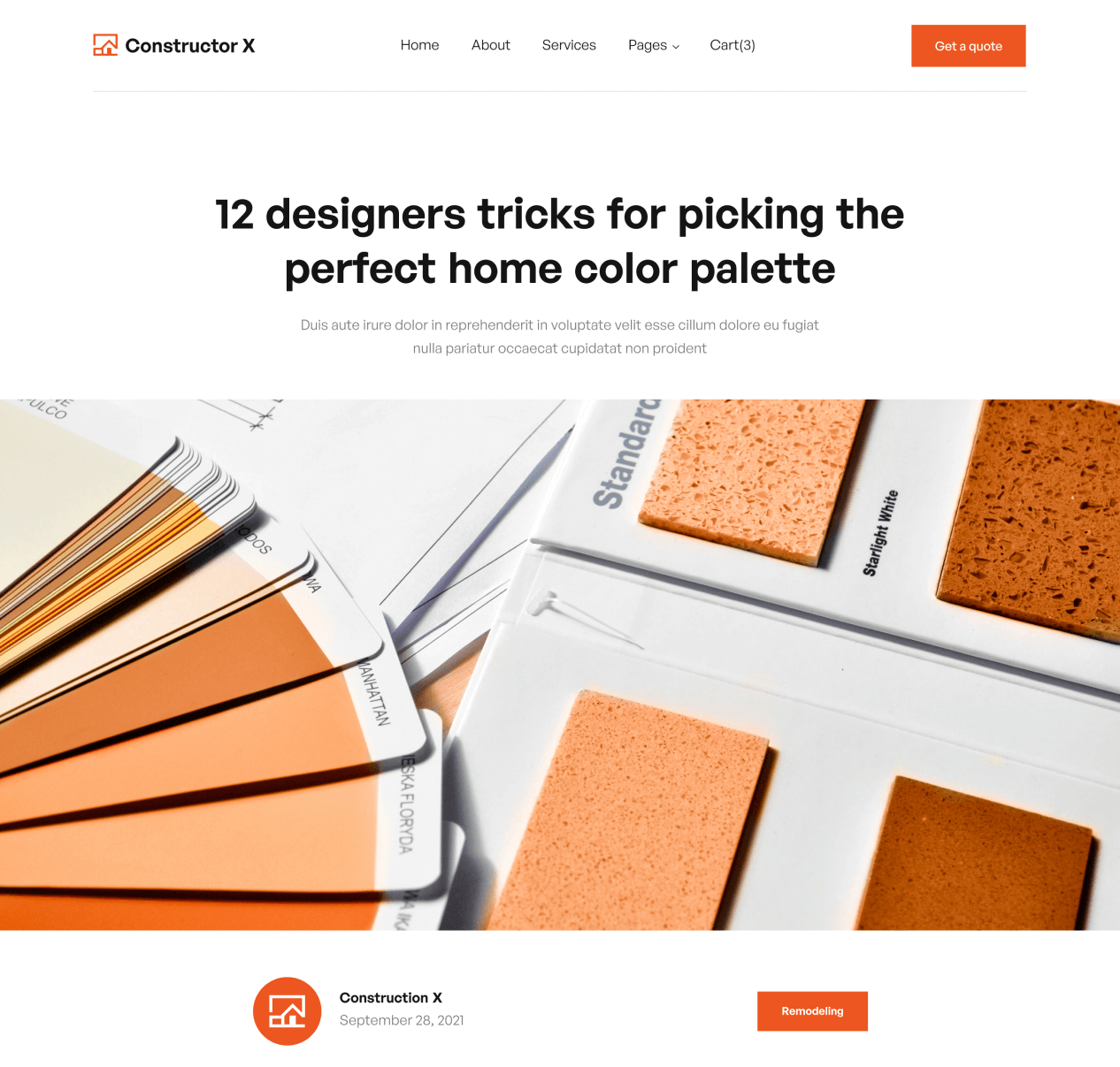 Constructor X - Blog Post page - Construction Webflow Template