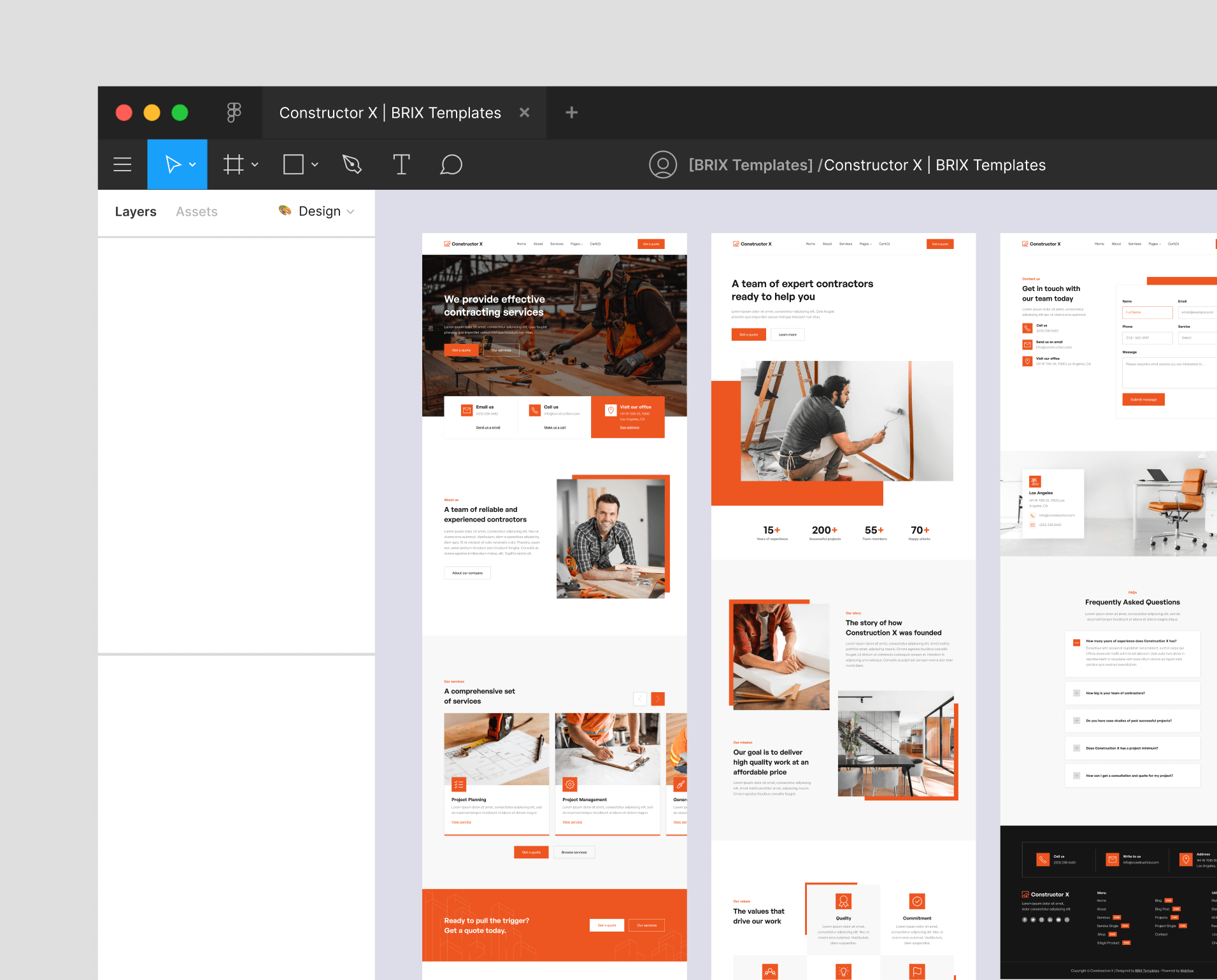 Constructor X - Figma File Included - Construction Webflow Template