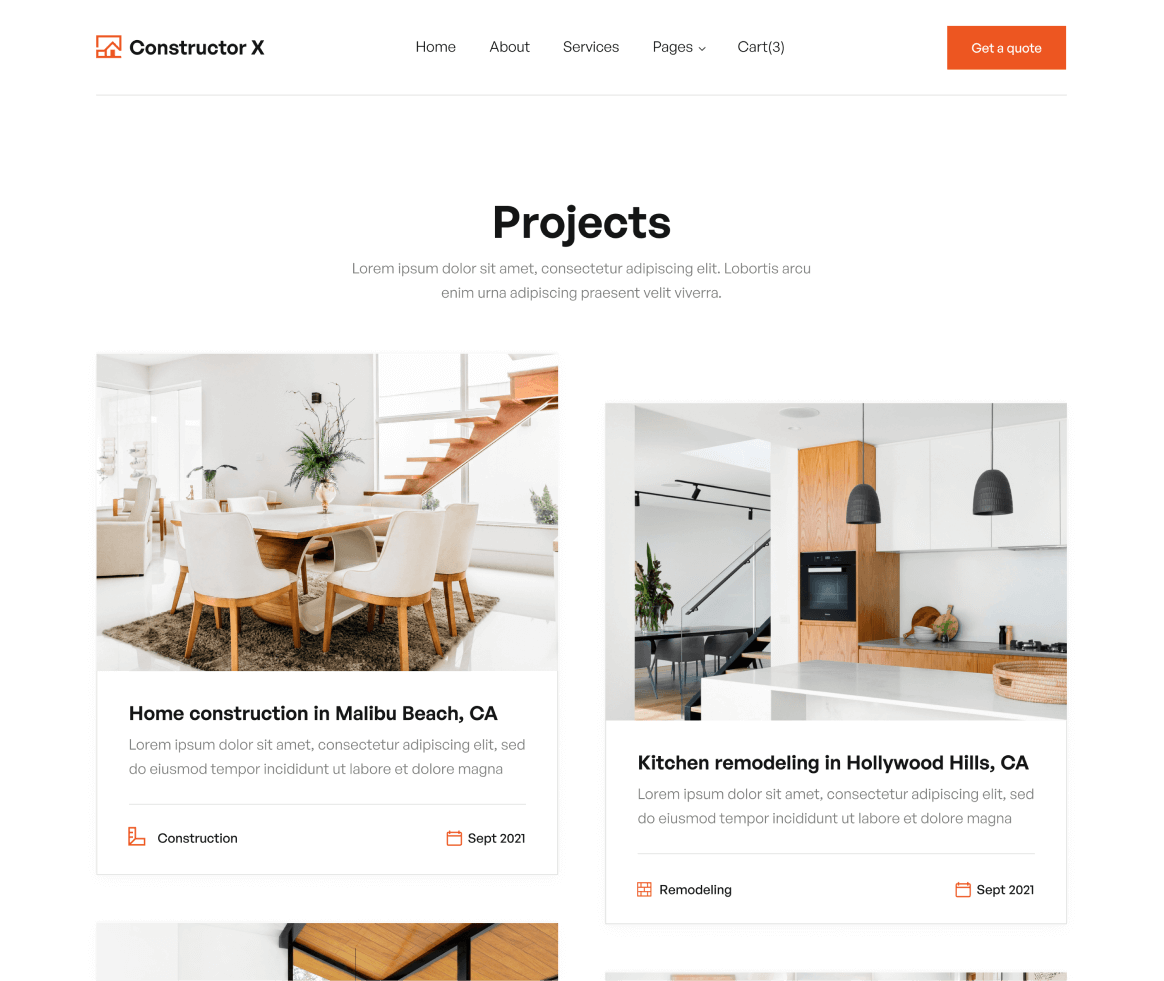 Constructor X - Projects page - Construction Webflow Template