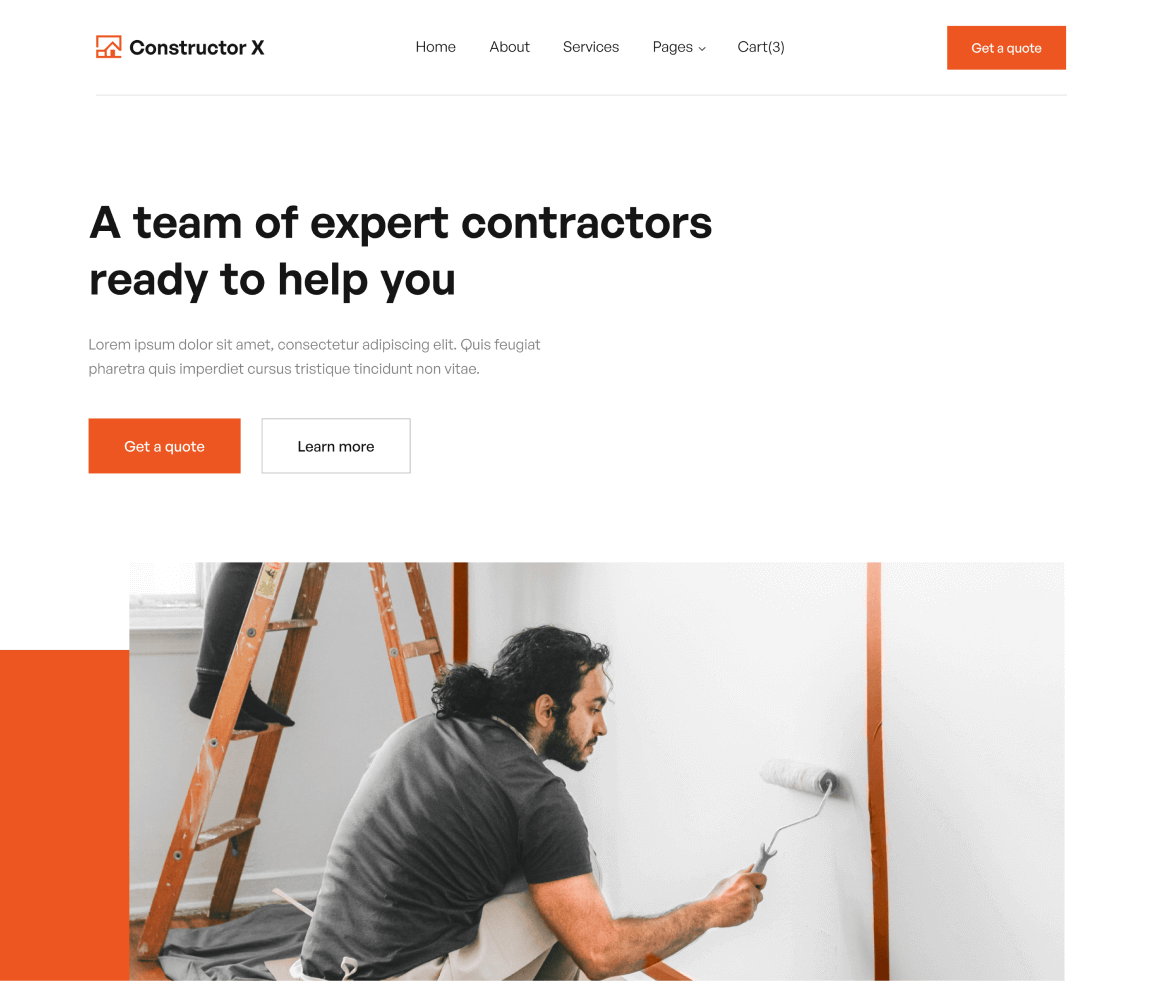Constructor X - About page - Construction Webflow Template