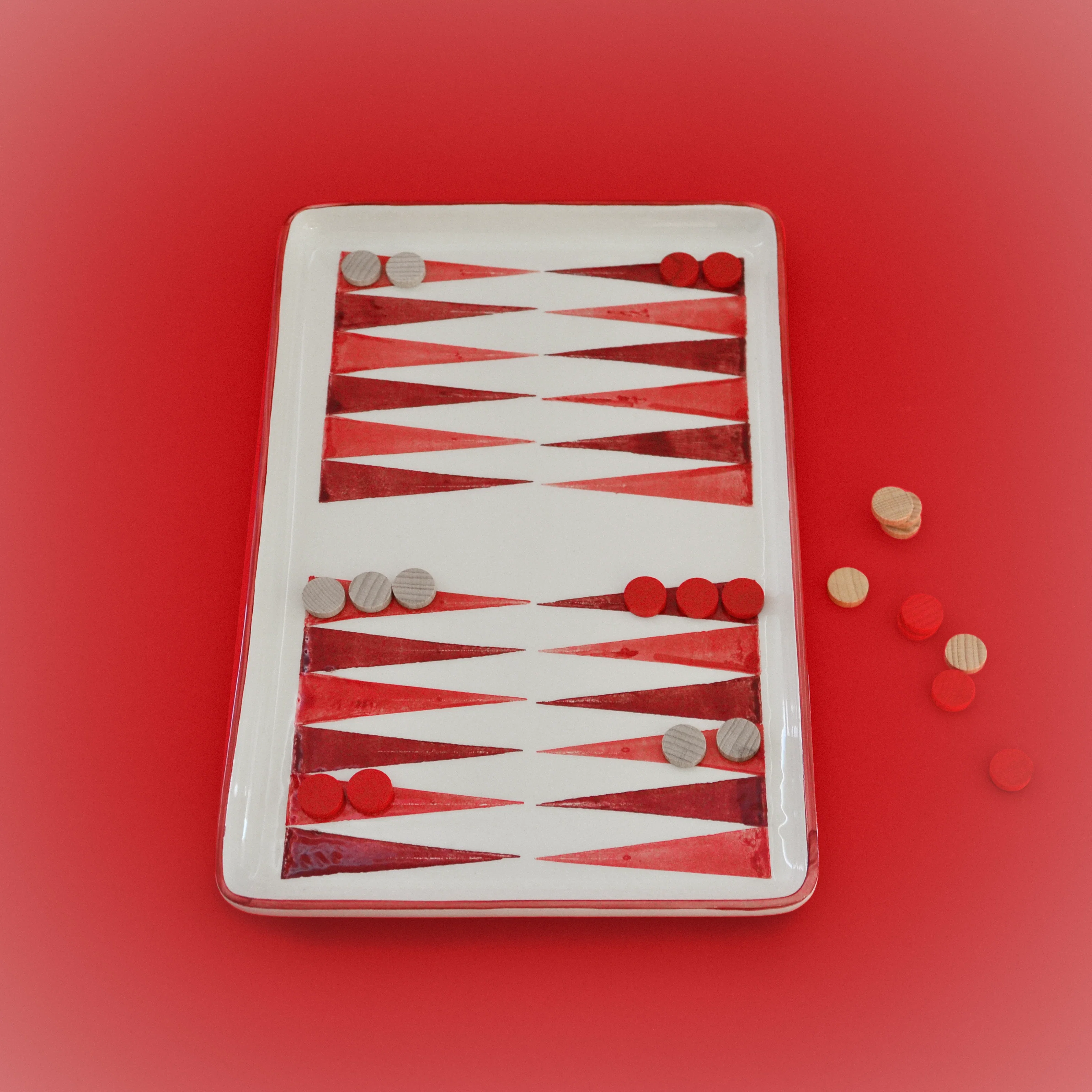 Handcrafted Ceramic Backgammon Set