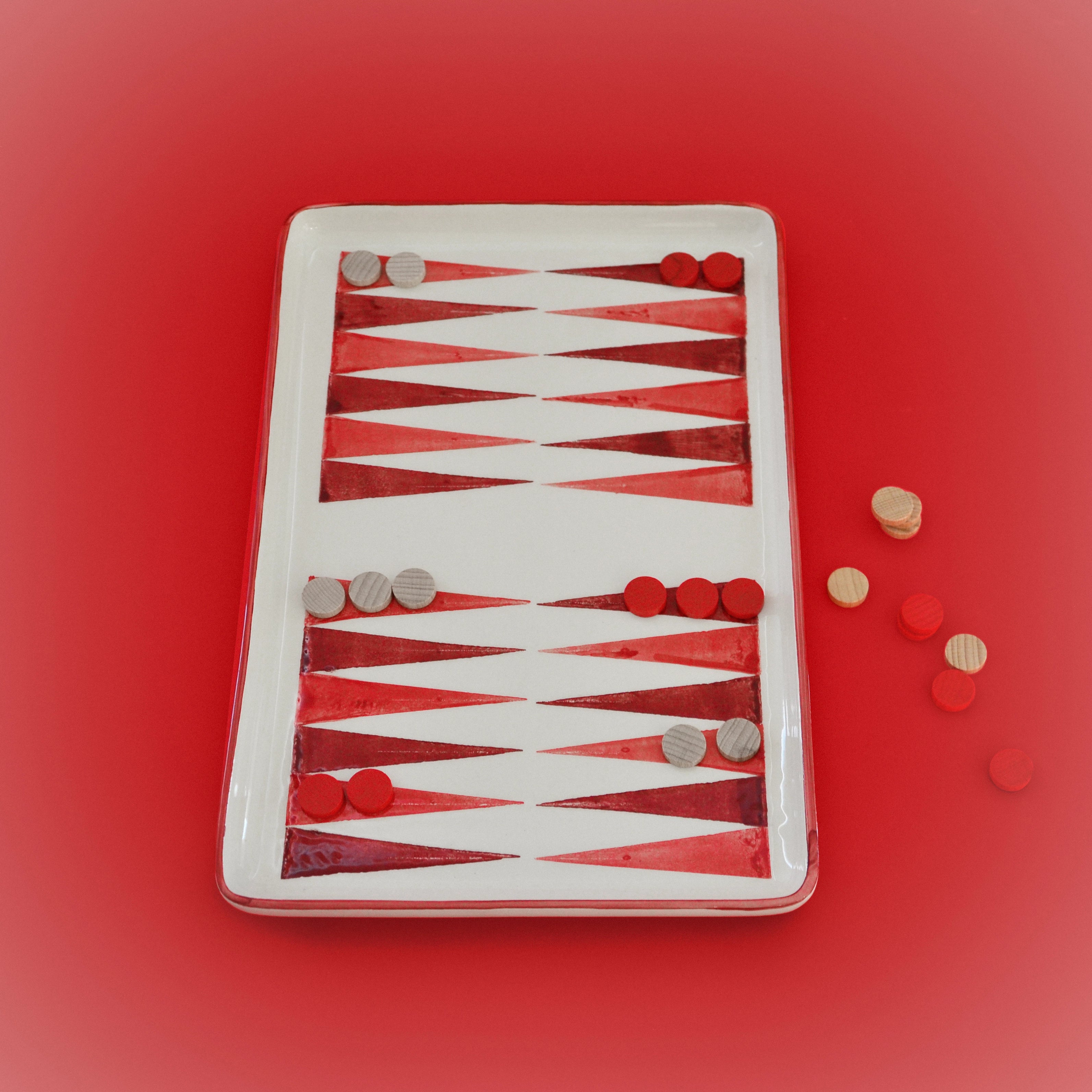 Handcrafted Ceramic Backgammon Set