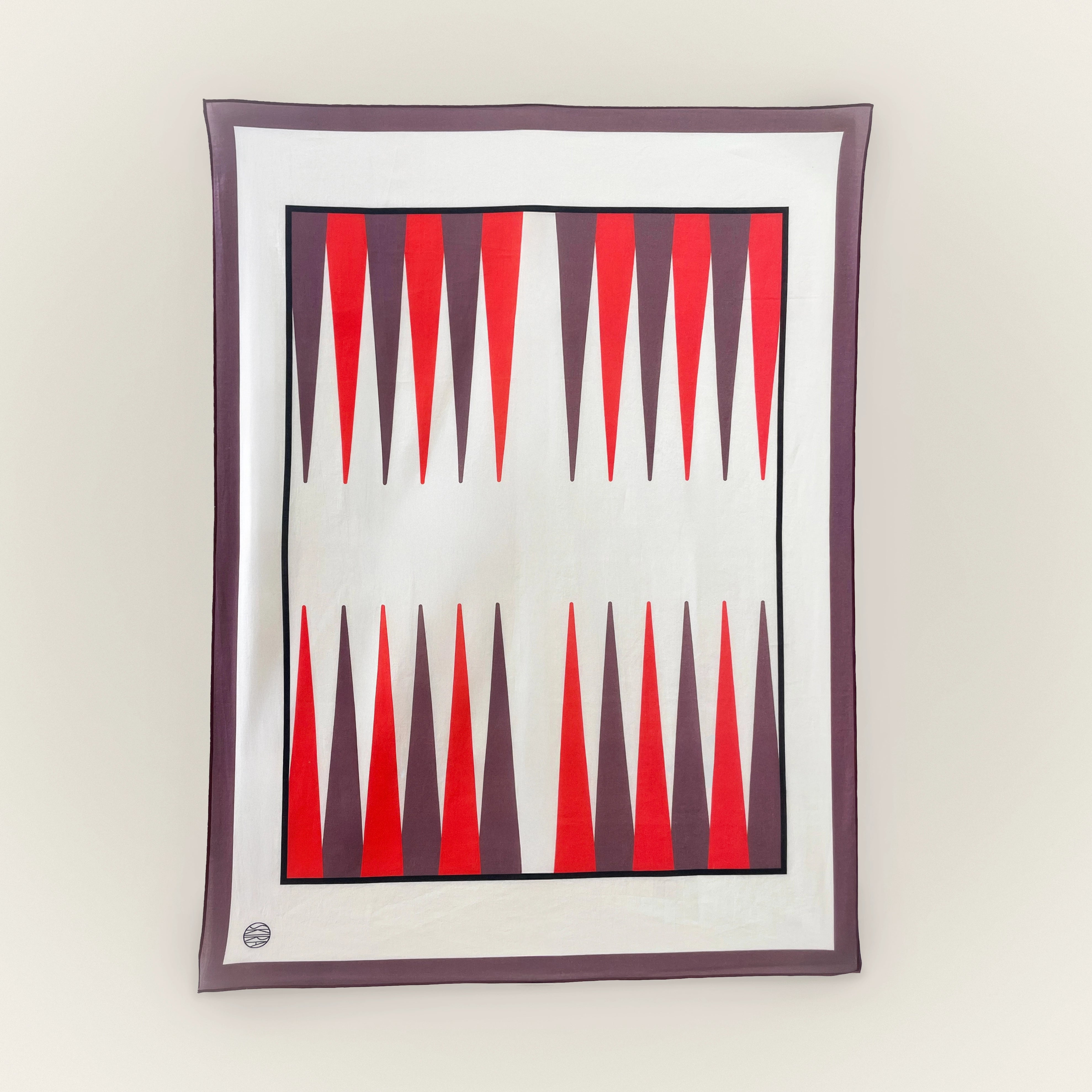 Skira Scarf Red Backgammon