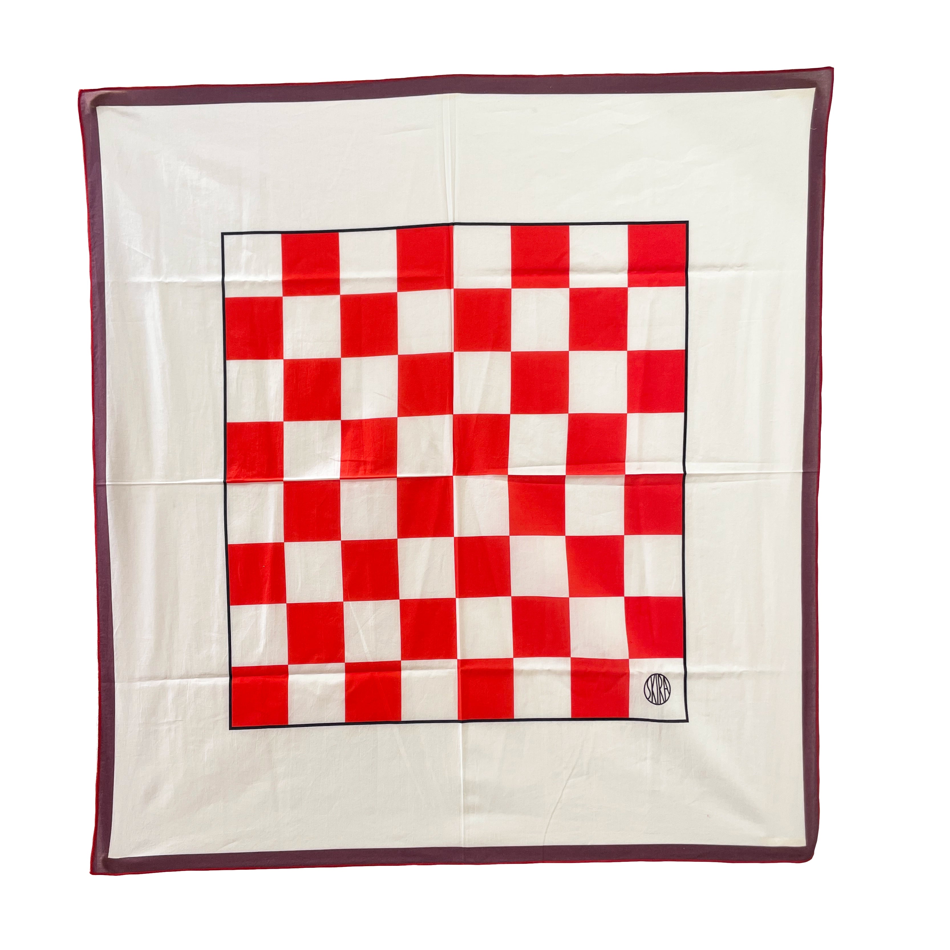 Skira Scarf Red Checker