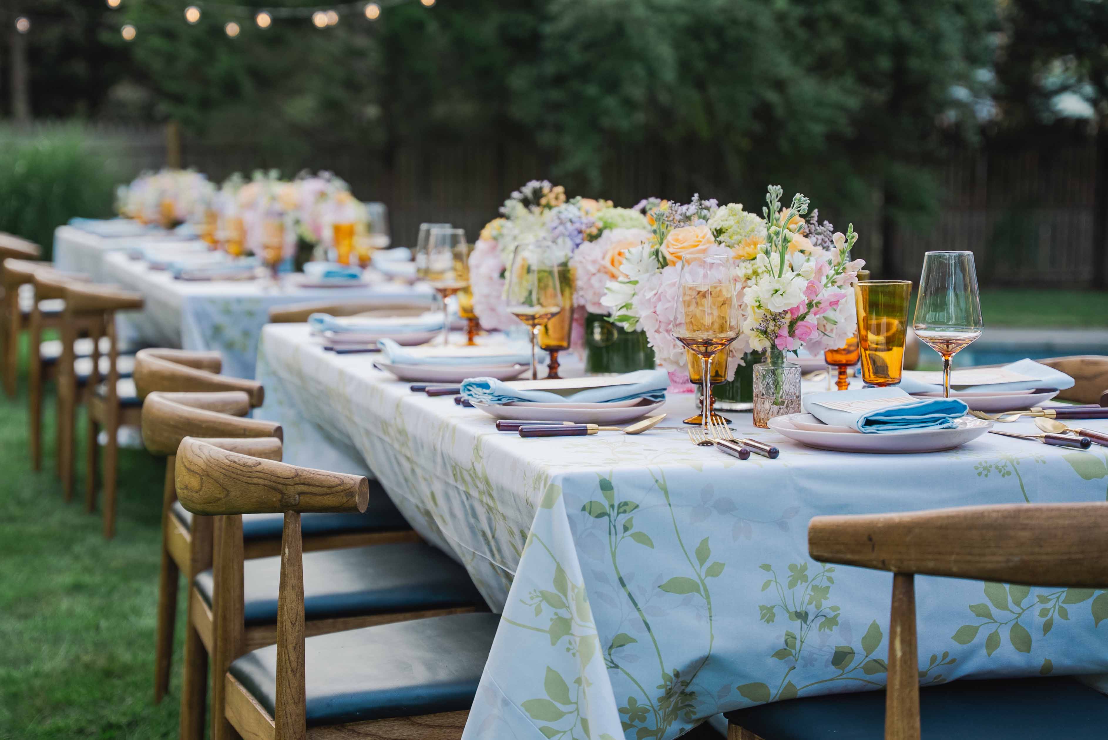 An afresco Dolce Vita inspired party in the Hamptons