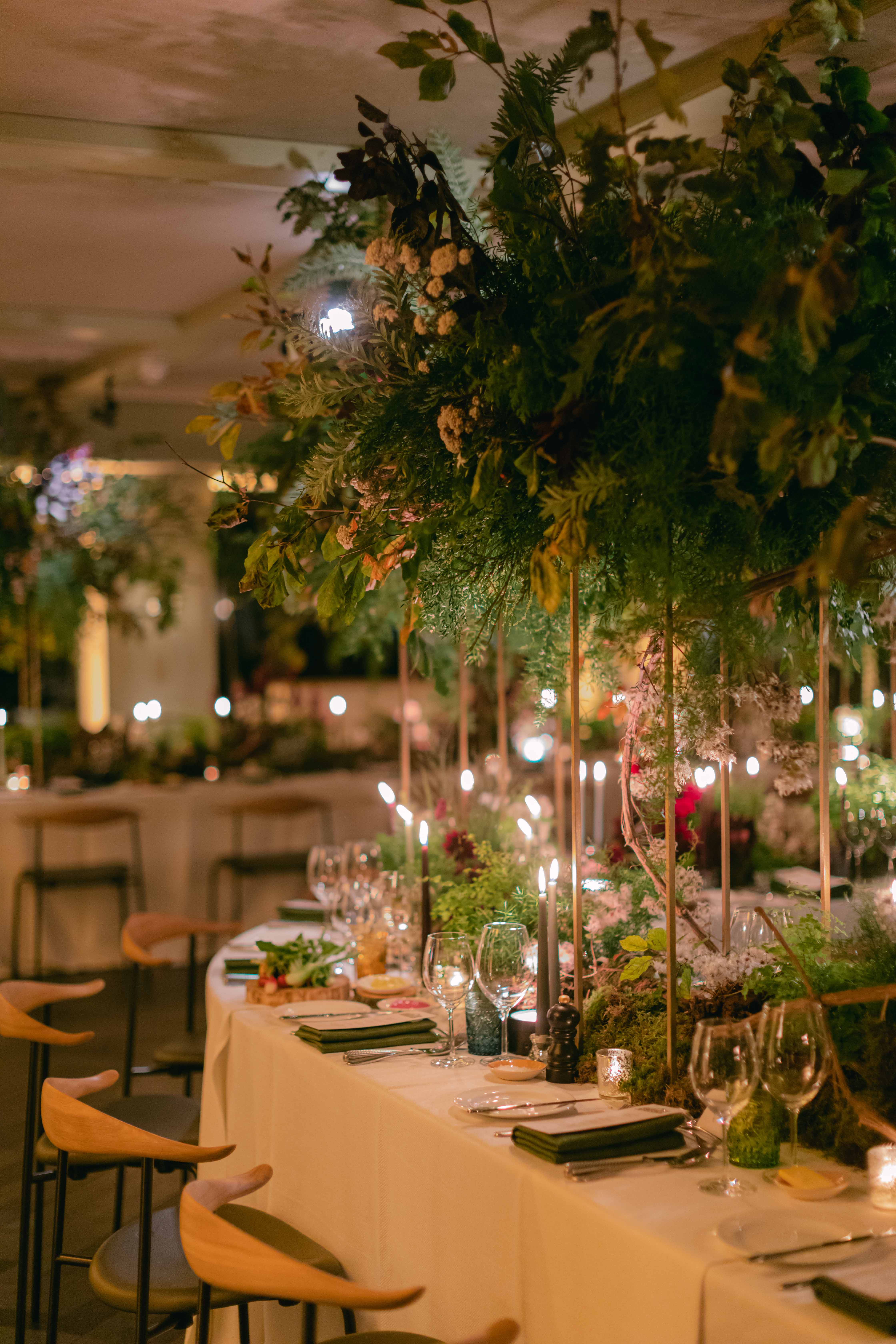 snaked table design at Heckfield Place