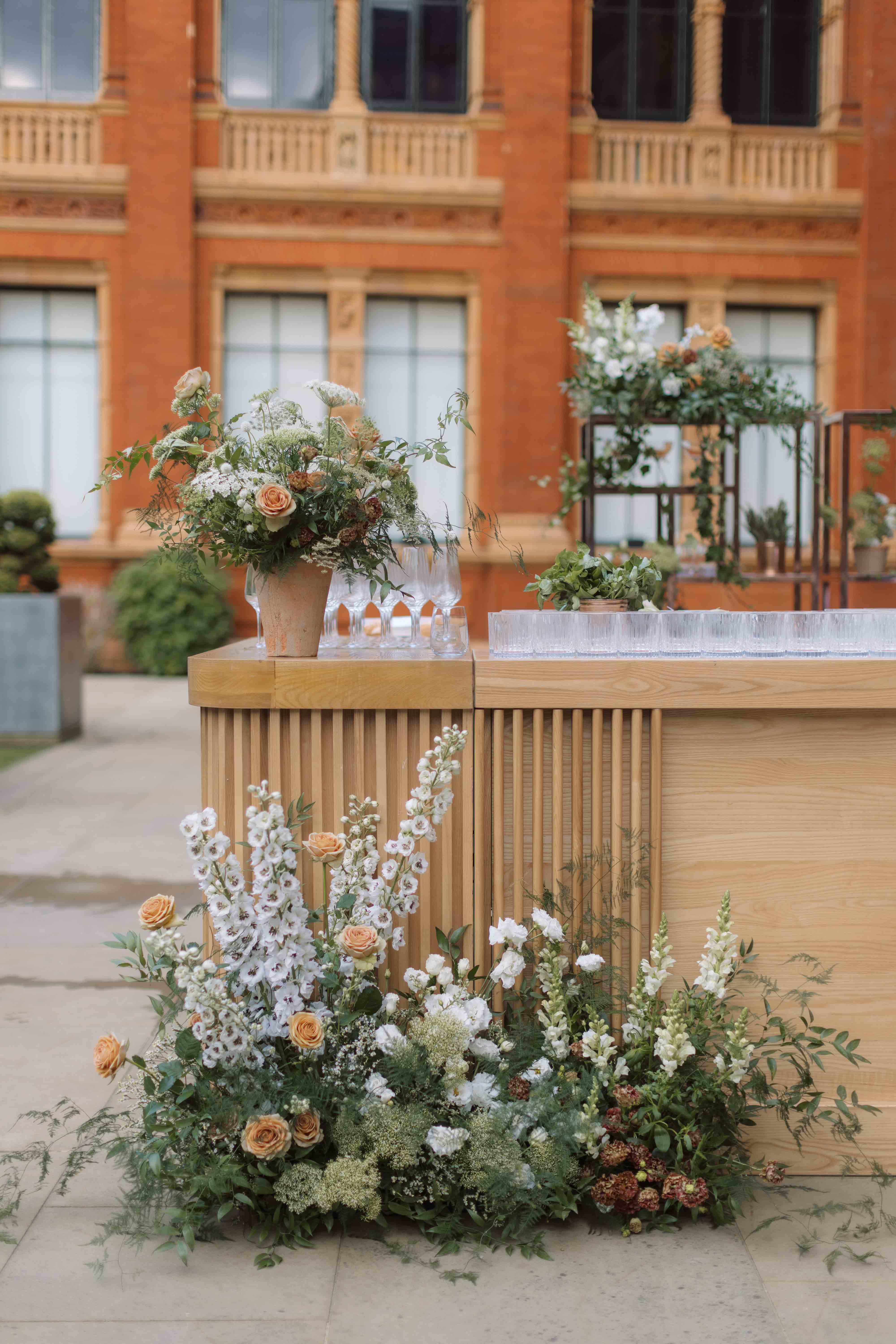 Italian Riviera inspired summer reception in the John Madejski Courtyard at the V&A