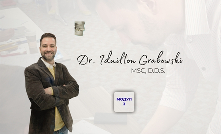 Д-р Идултон Грабовски в кафяв кост'м на бял фон за Модул 3