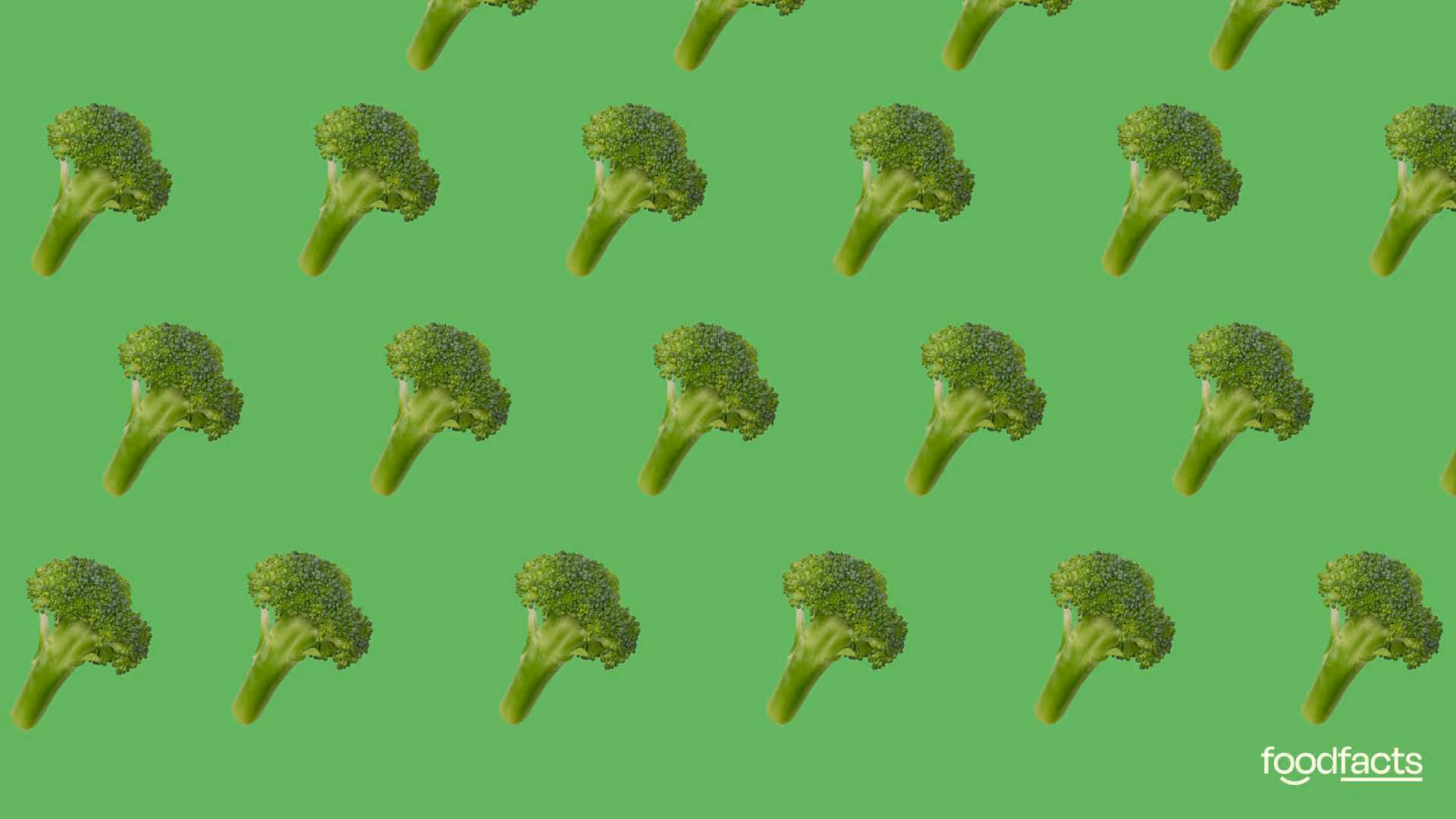 A seamless pattern of broccoli florets on a bright green background. The playful repetition highlights the article’s critique of exaggerated health claims around oxalates in vegetables like broccoli, challenging fear-based nutrition narratives and reinforcing the value of whole plant foods.