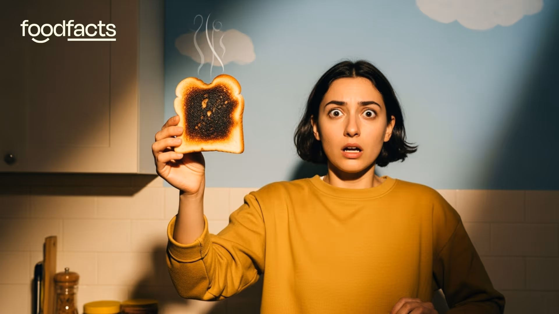 A man holds a bowl of burnt food, he is concerned about the levels of acrylamide in his food, is it dangerous or not? 