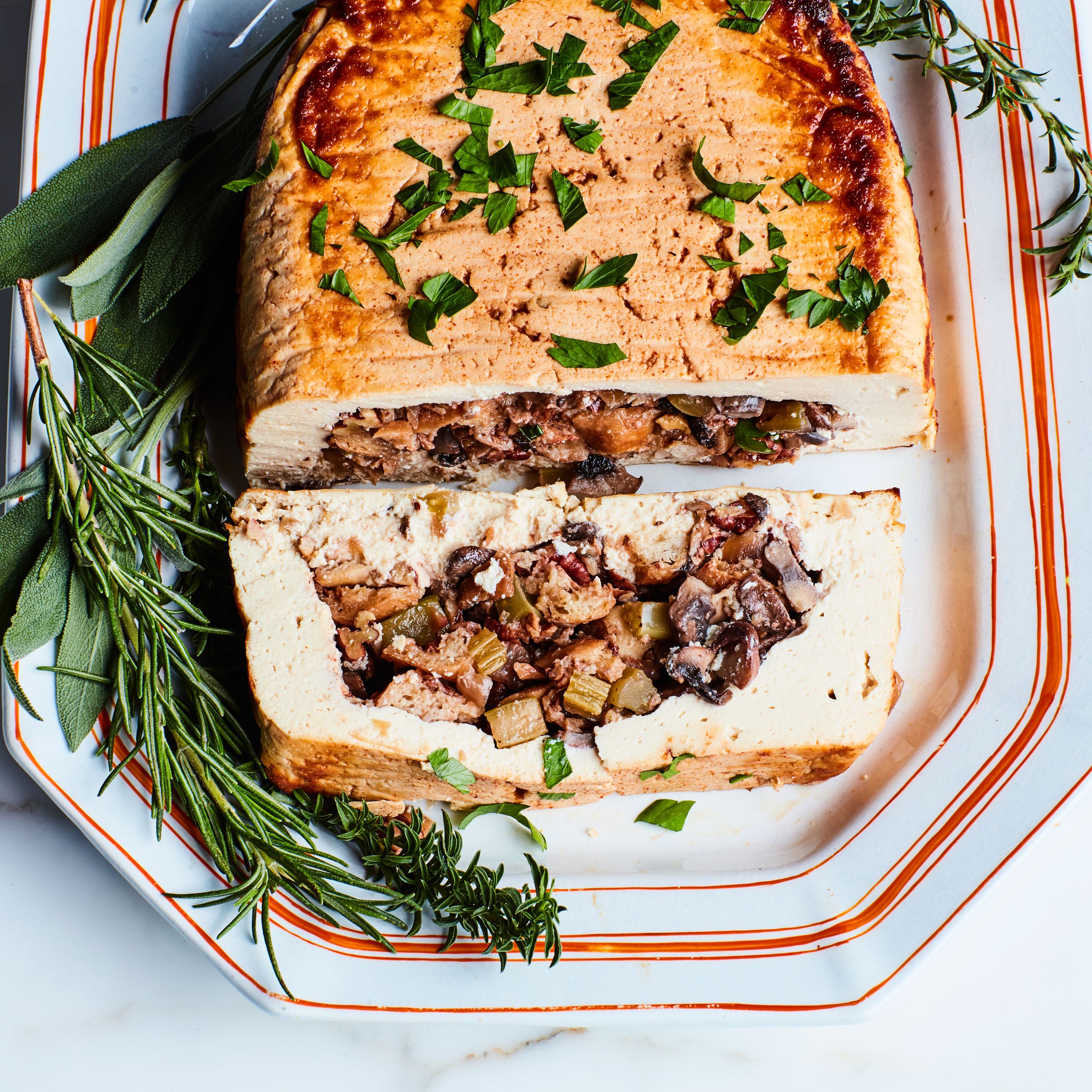 Tofurkey with Mushroom Stuffing and Gravy
