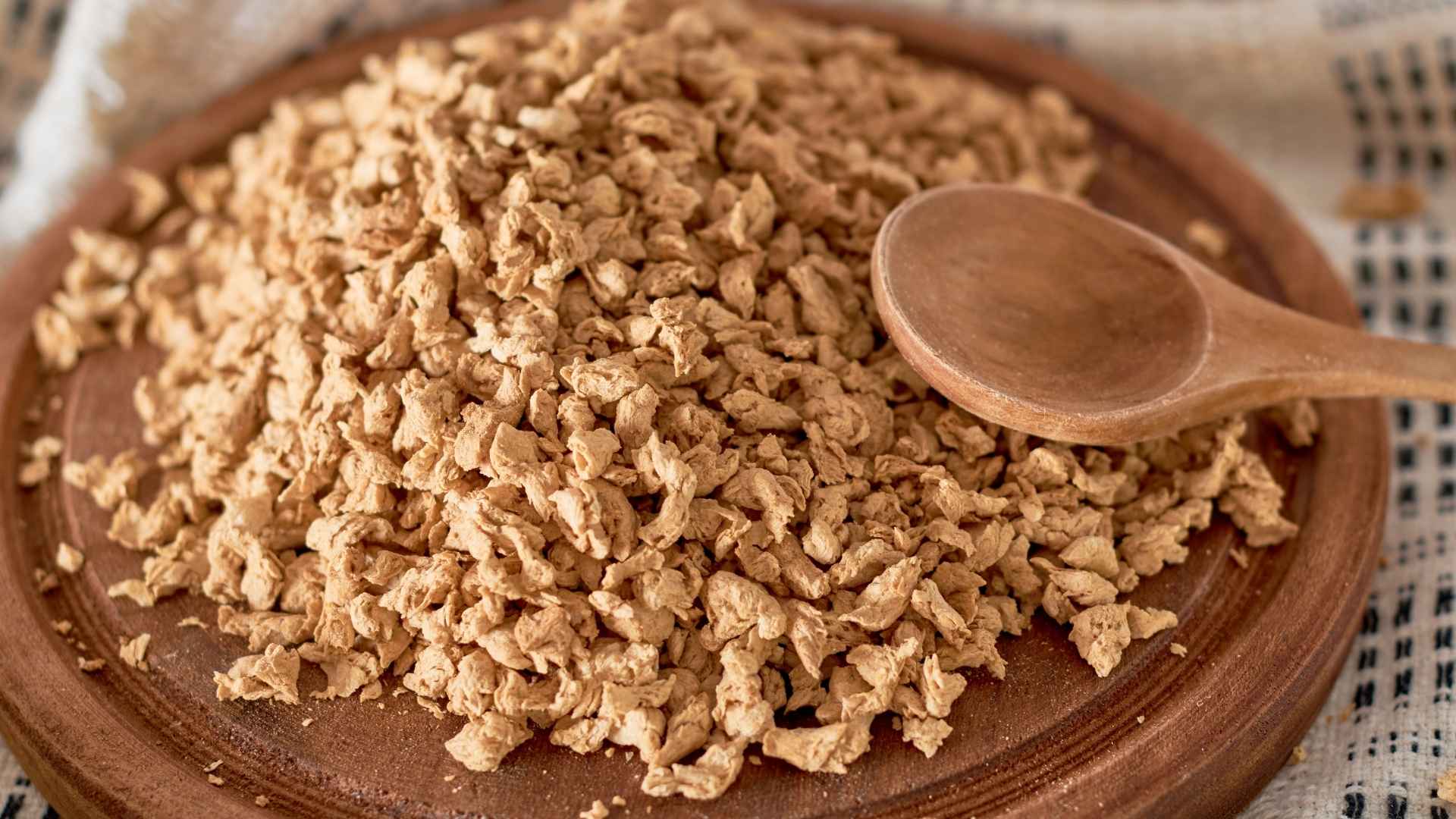 A plate of texturized vegetable protein