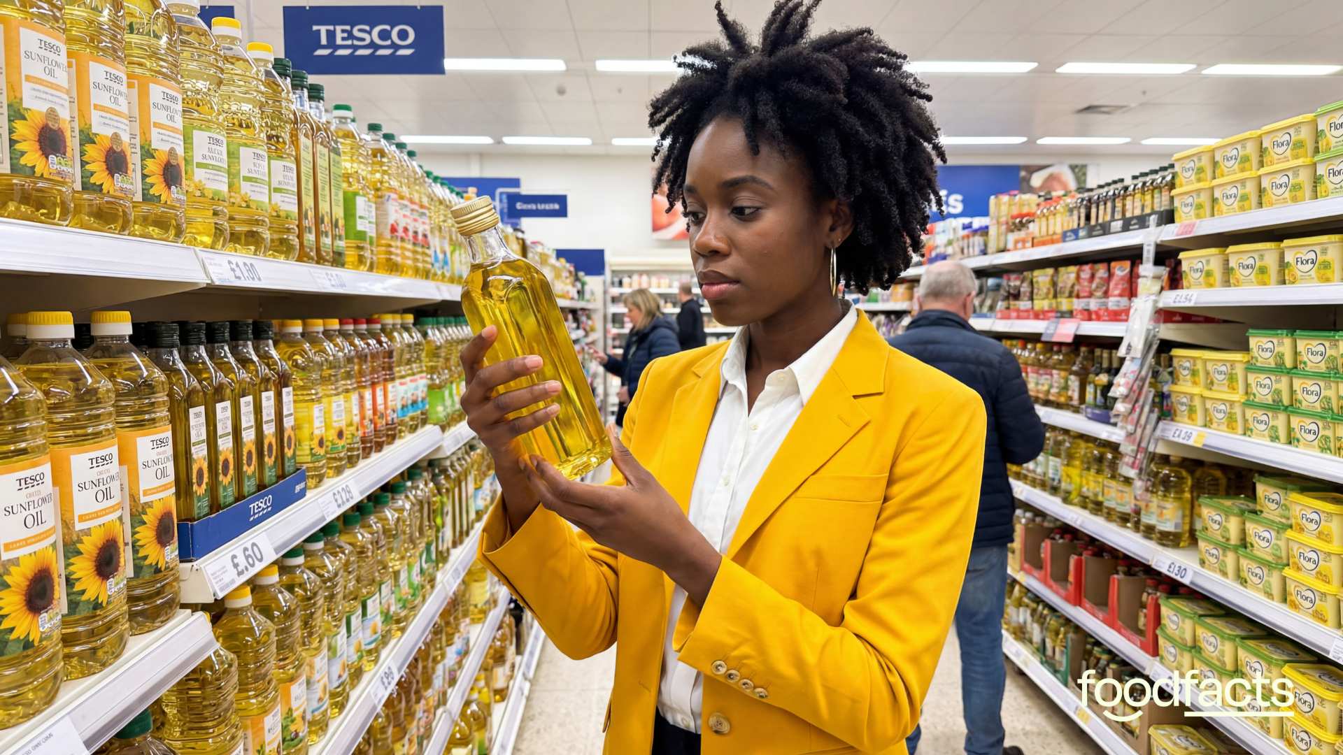 A confused-looking man stands with arms raised against a colorful background, surrounded by the word “misinformation” written in multiple languages—including English, Spanish, German, Portuguese, and Chinese. The image, created by FoodFacts.org, highlights the global spread of misinformation, particularly on social media, and accompanies an article about how detractors use falsehoods to deflect accountability in food and health debates.