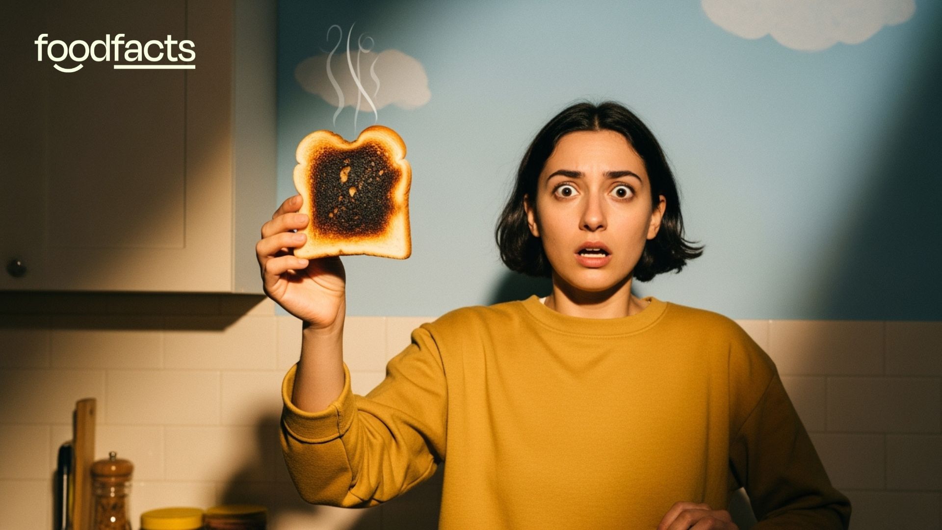 A man holds a bowl of burnt food, he is concerned about the levels of acrylamide in his food, is it dangerous or not?