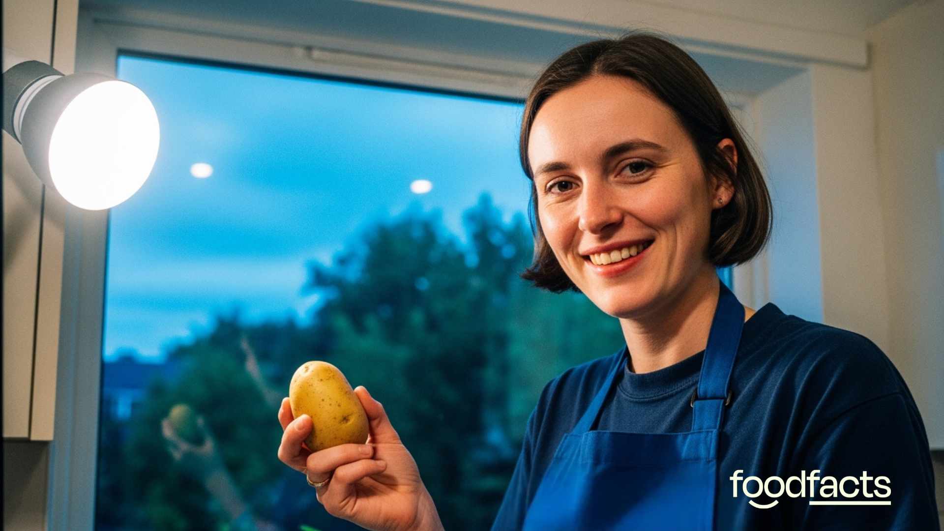 A person hold a potato, they are wondering if we should be eating them or not? Are potatoes real food?