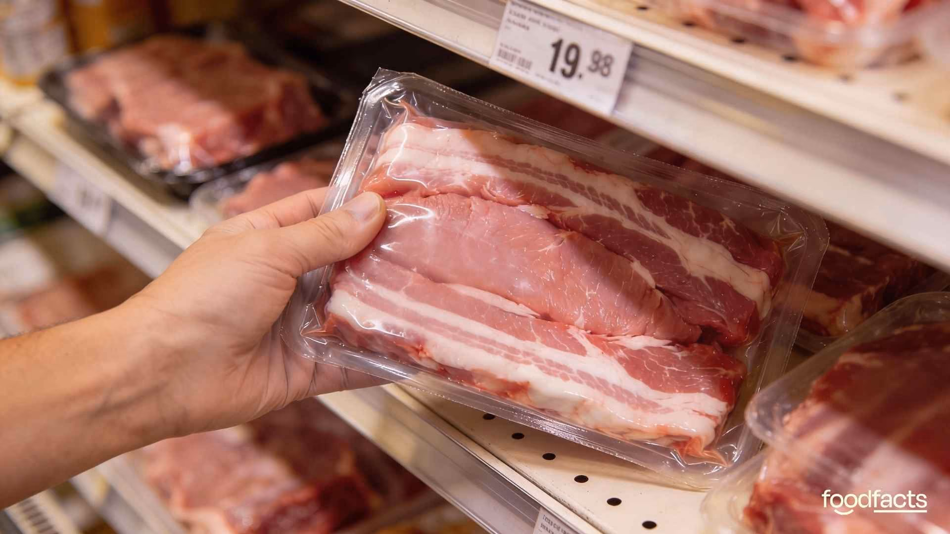 A person holds a plate of porkchops and lentils