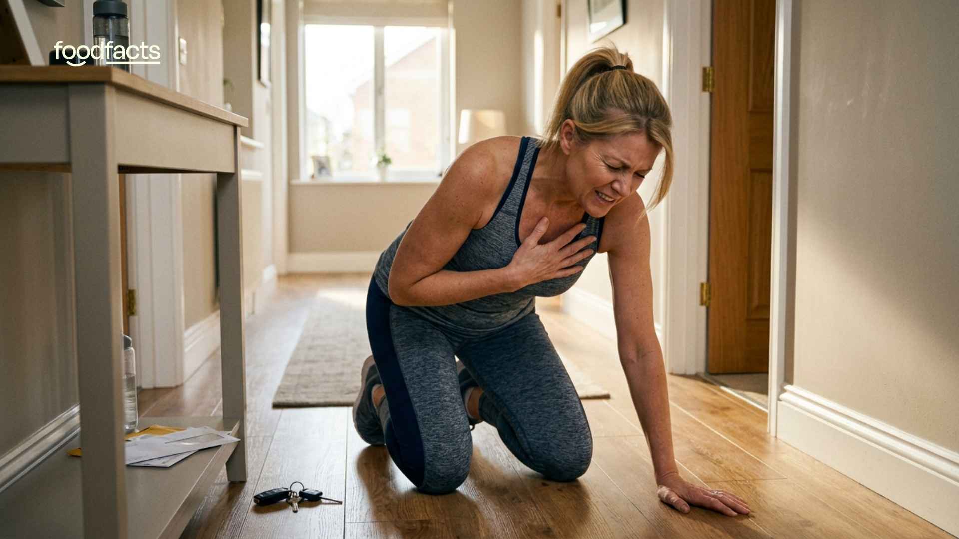 A person suffers from a heart attack