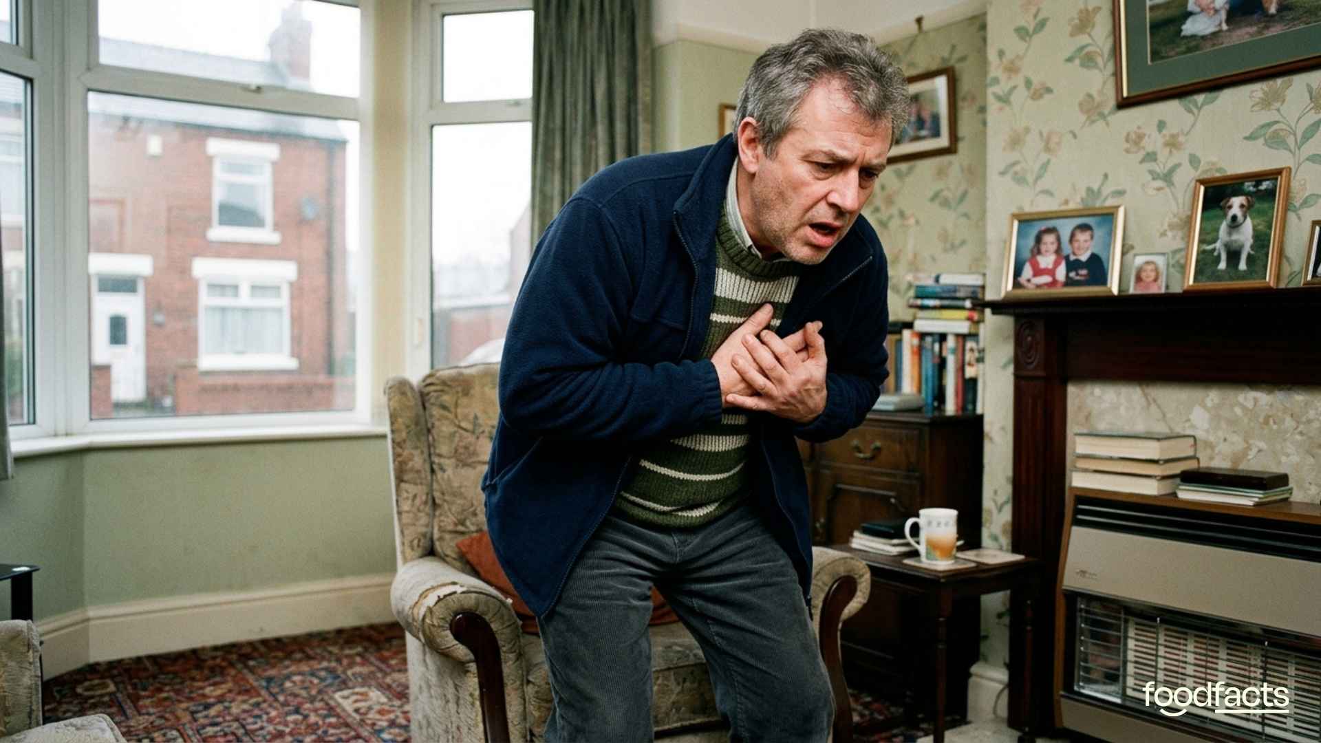 A person suffers from a heart attack