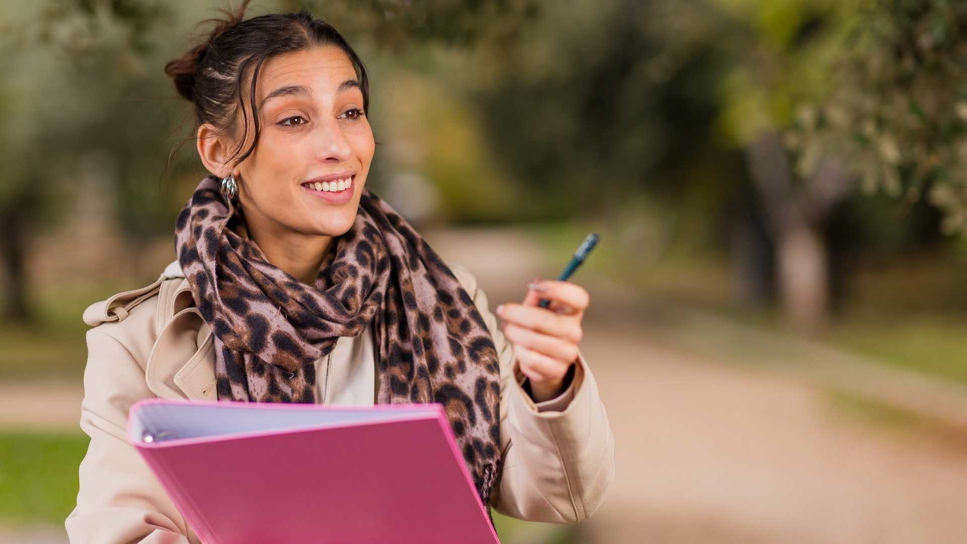 A person collects signatures