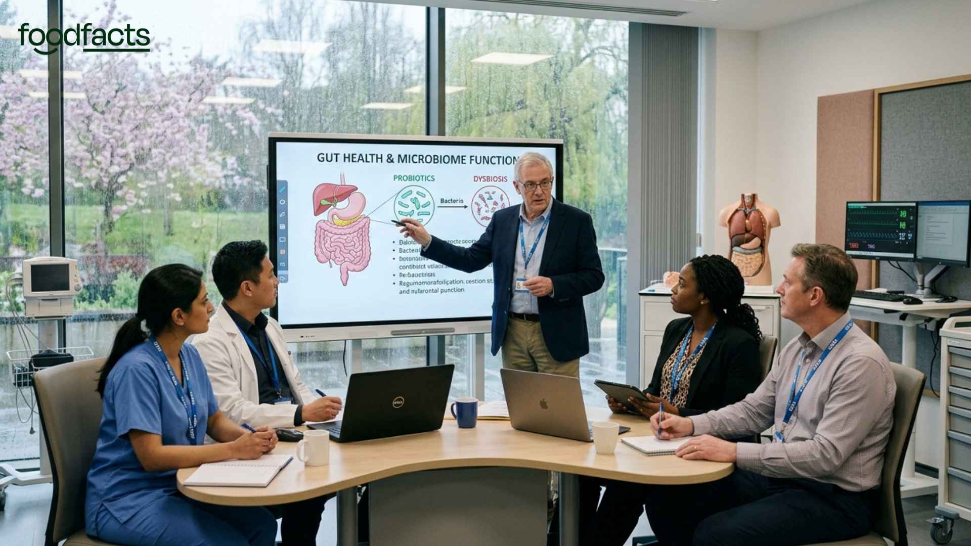 A group of doctors learn about nutrition