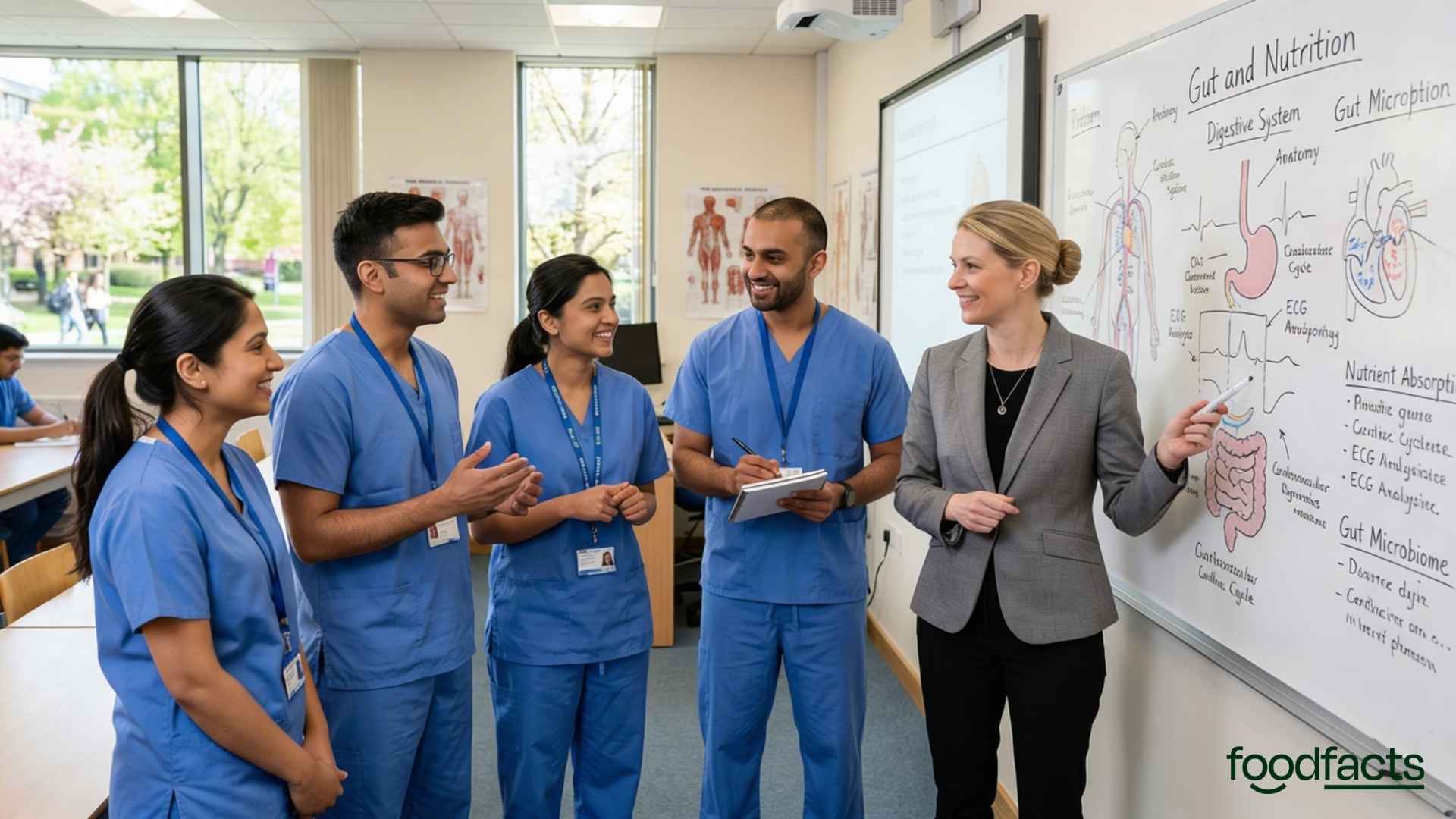 A group of doctors learn about nutrition