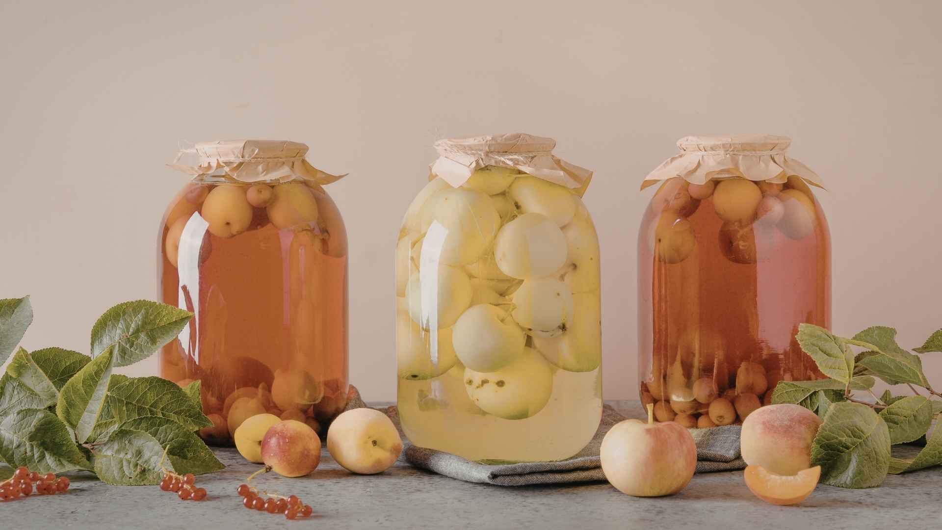 Various fruits are being fermented