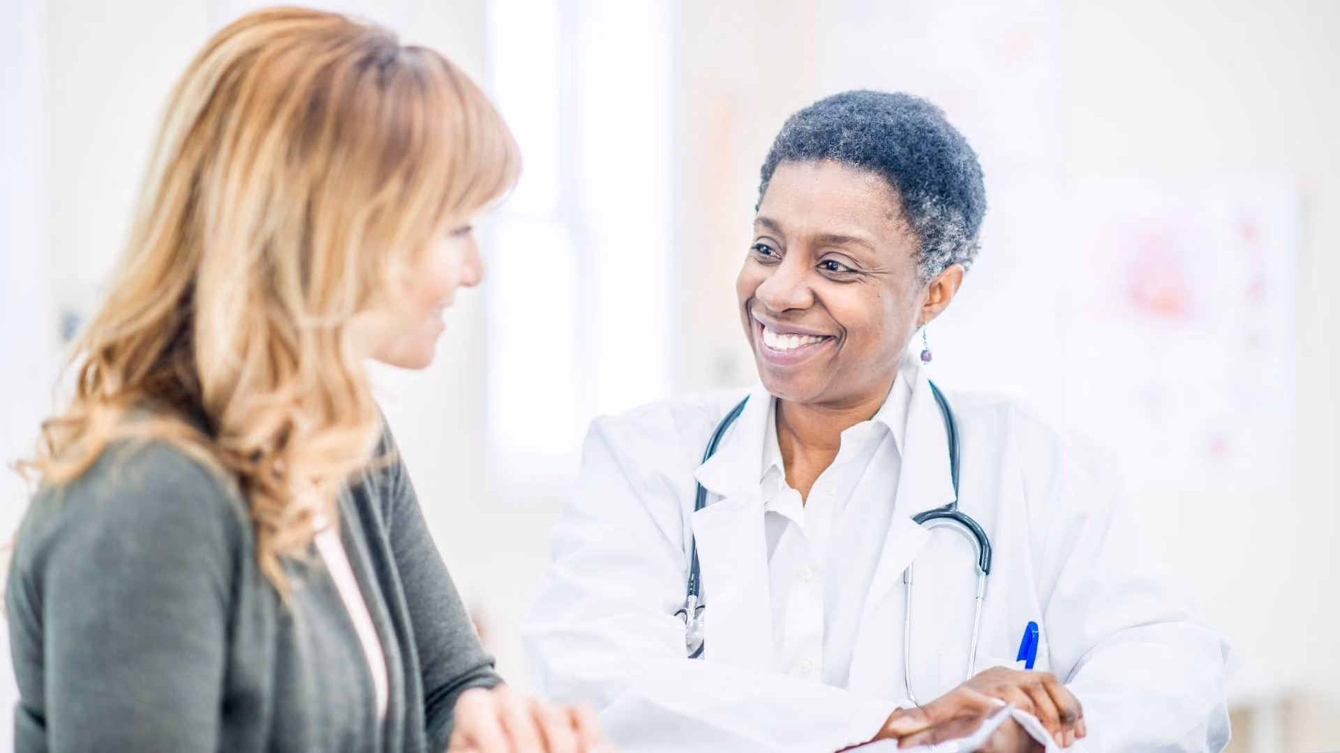 A doctor treats a patient