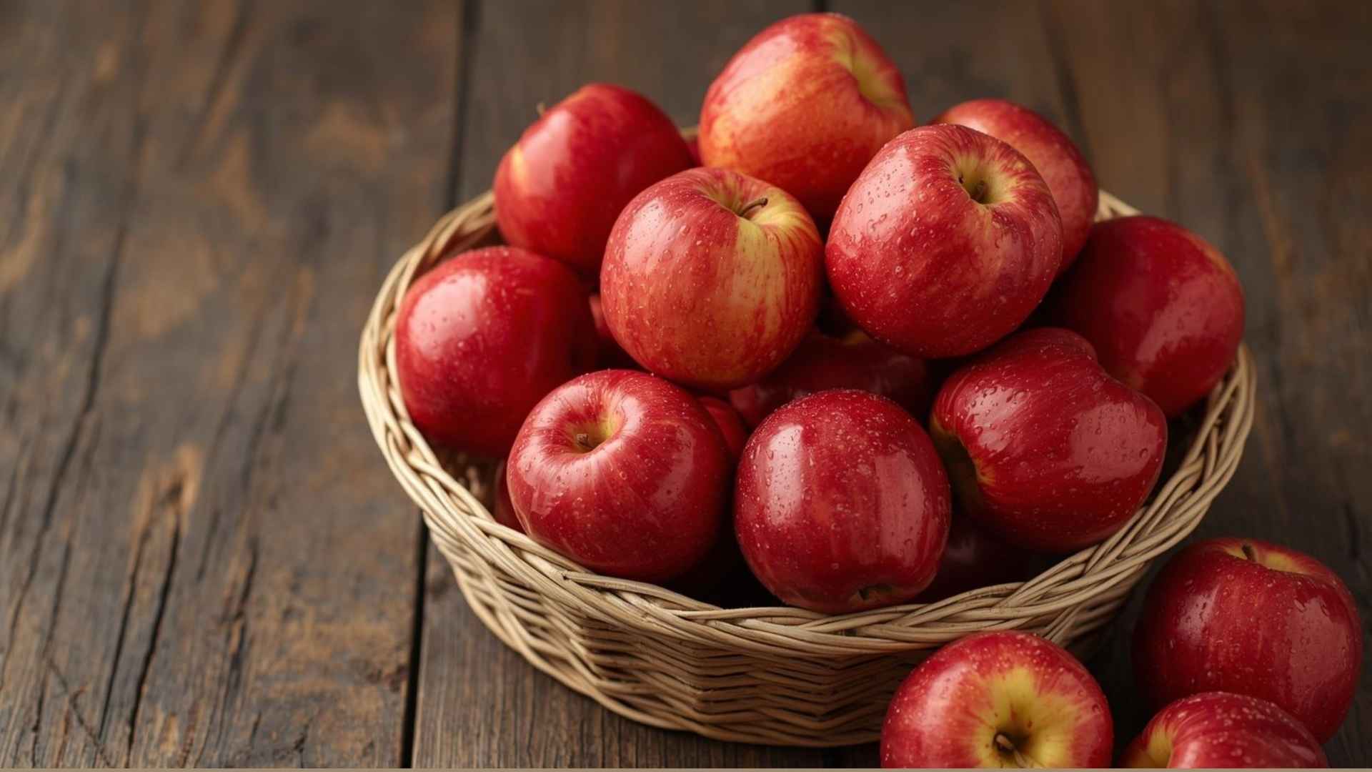 A bowl of red apples