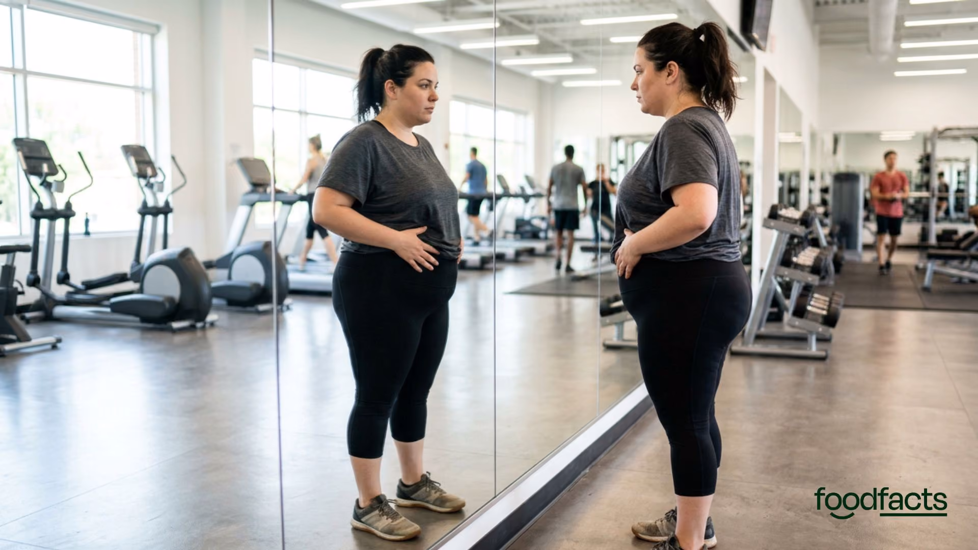 A person with type 2 diabetes excercises in the gym